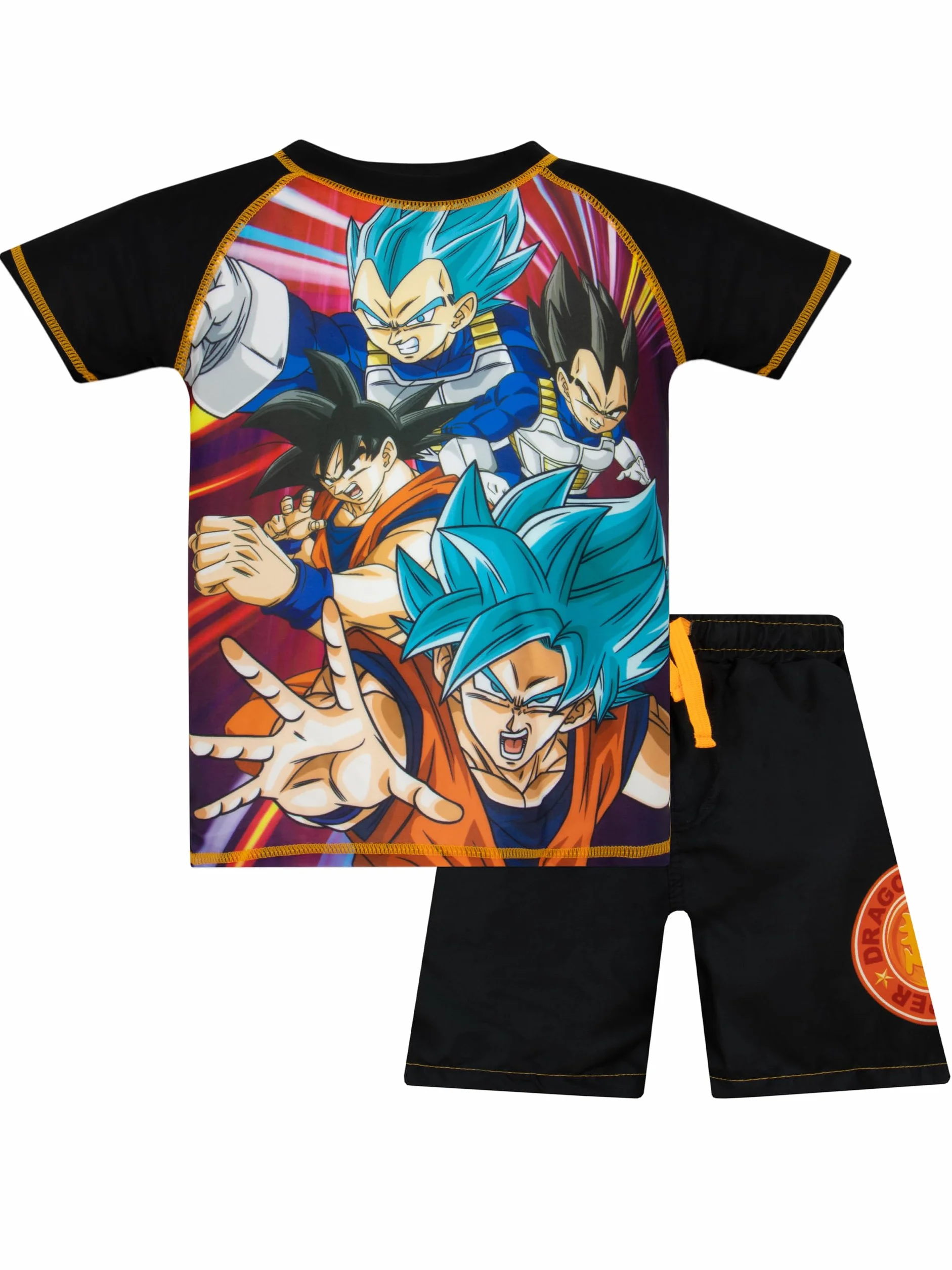 Kostium Kąpielowy Dragon Ball Z dla Chłopców | Kąpielówki Goku dla Chłopców | Zestaw Kąpielowy Anime dla Chłopców, 2 Części