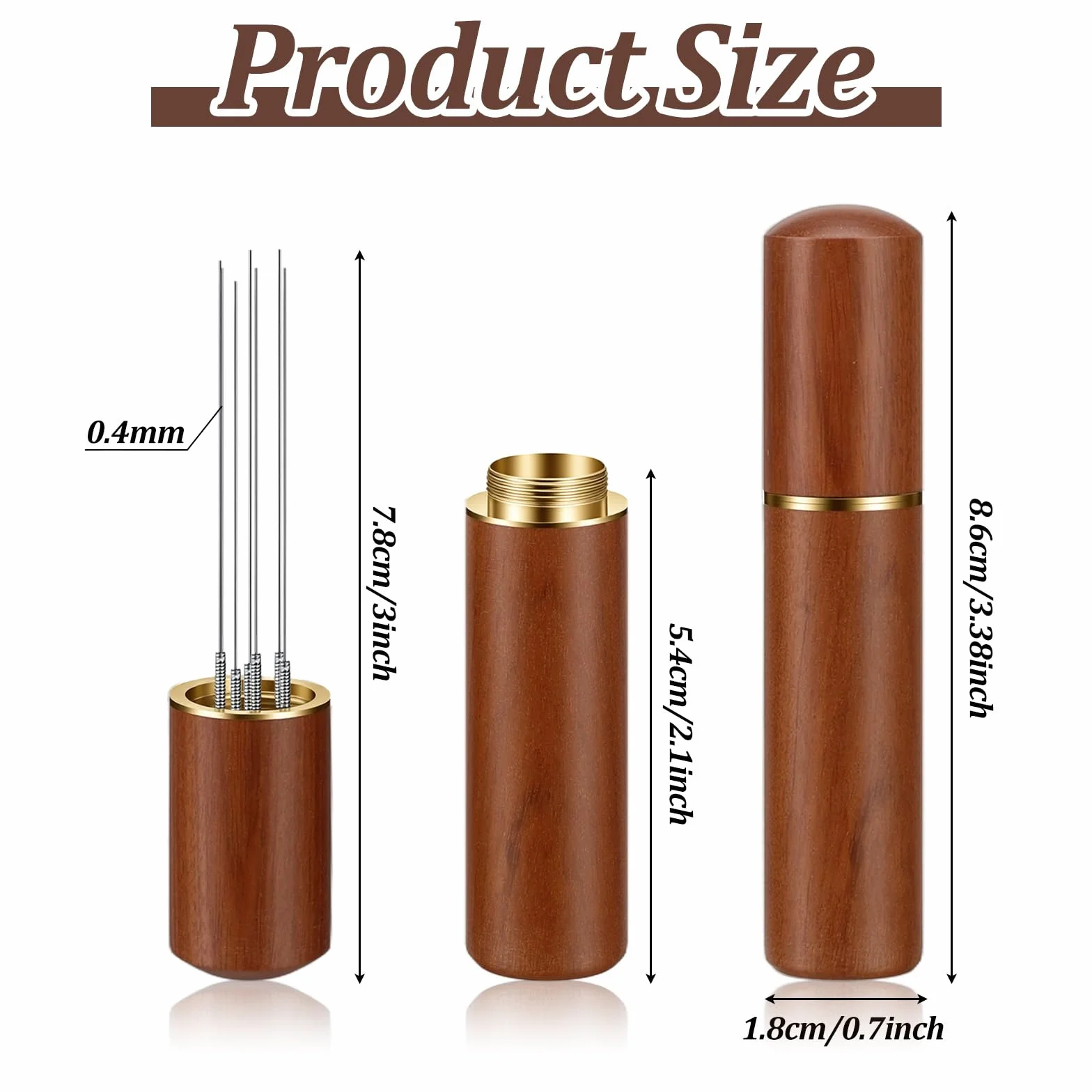 Akcesoria do kawy igły do kawy 0,4 mm drewniany uchwyt stojak mikser espresso