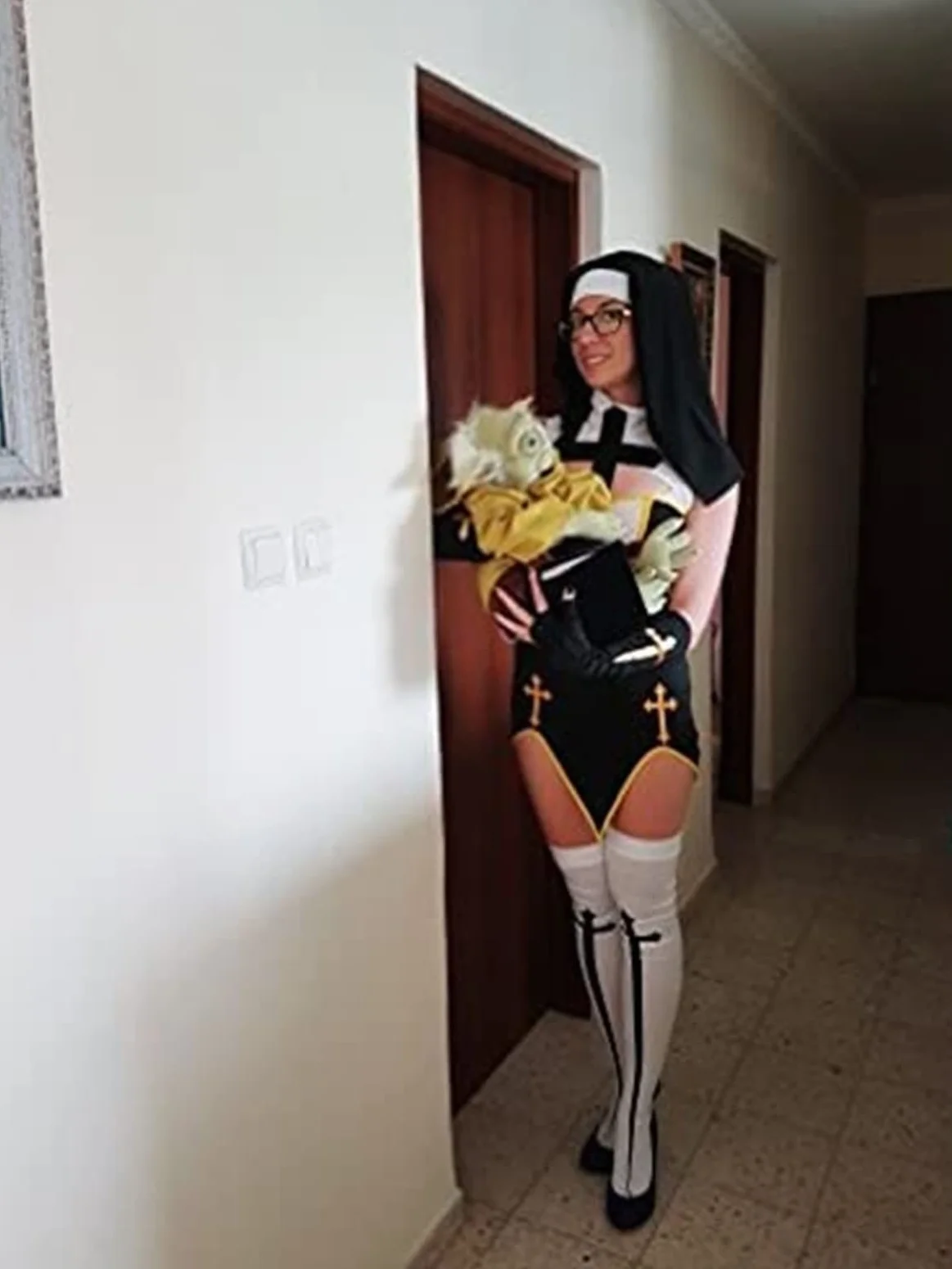 Seksowne Panie Zakonnica Dorosłych Kobiet Przebranie Kostium Dziewica Mary Kostiumy Kobiety Halloween Na Imprezę Cosplay Sukienka;