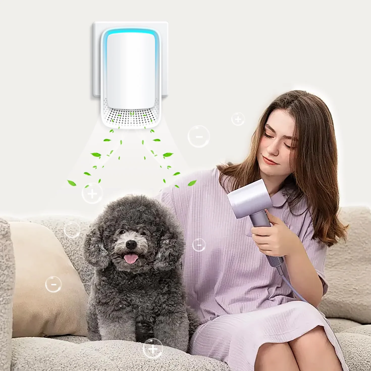 Dayear Oczyszczacz Powietrza Mini Generator Jonów Ujemnych Wtyczka Oczyszczania Zapachów 1 Szt.