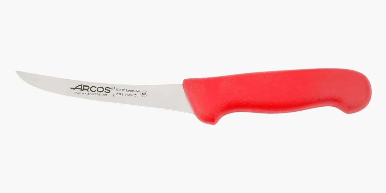 Arcos 291222 seria 2900 nóż do bonowania 140 mm stal nierdzewna 18/8 uchwyt polipropylenowy czerwony