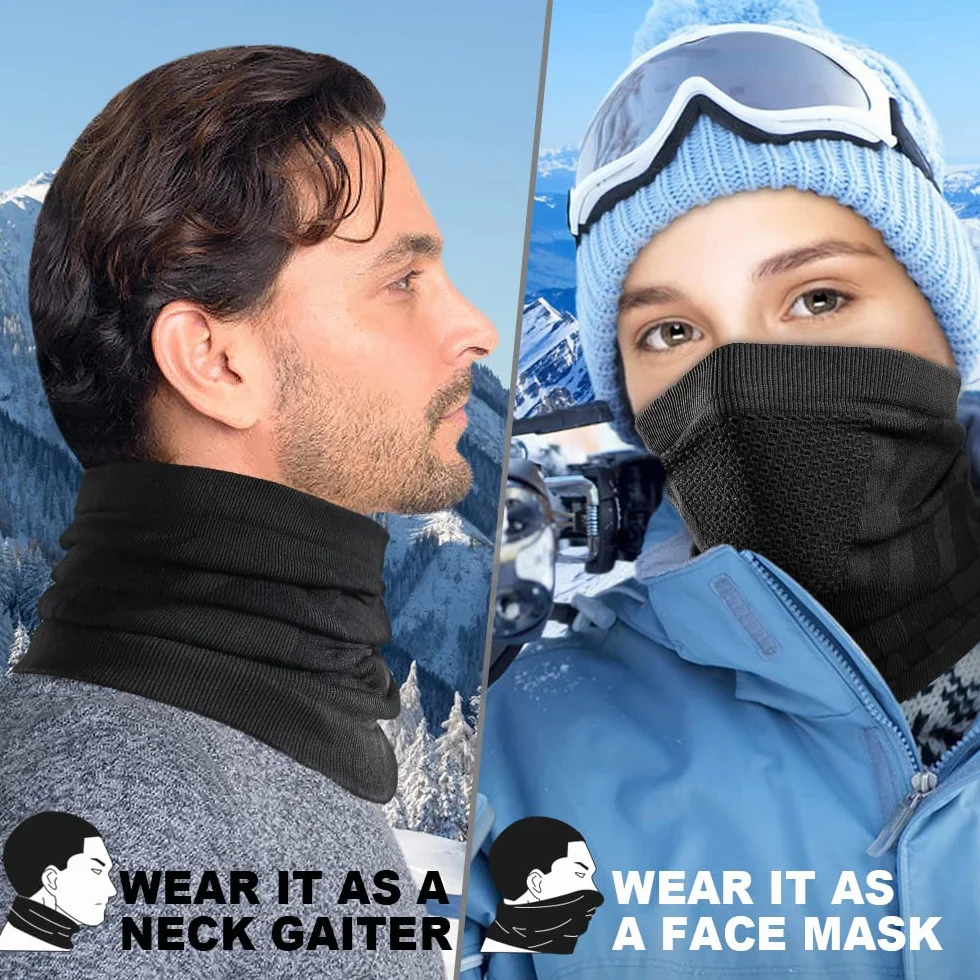 WTACTFUL Zimowy ocieplacz na szyję komin wiatroszczelna maska na twarz kominiarka bandana na narty snowboard