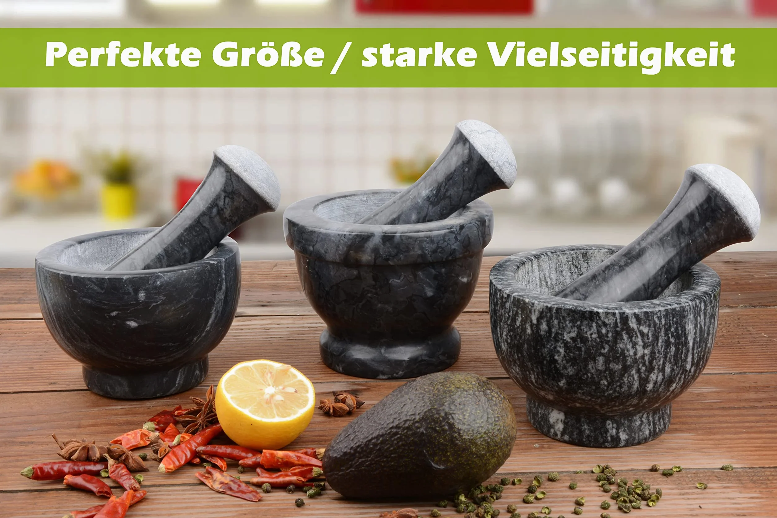 Tianman marmurowy ubijak 15 cm polerowany czarny marmur