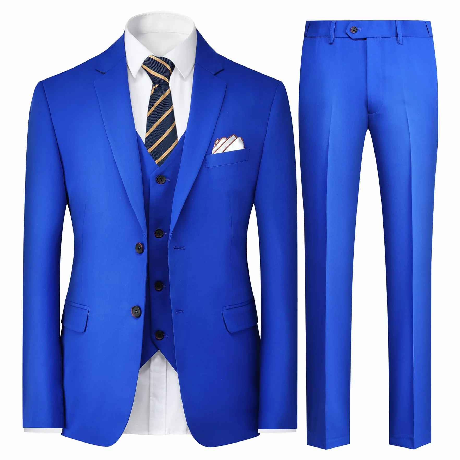Allthemen Męskie Garnitury Ślubne 3 Szt. 2 Guziki Stretch Business Formal Jacket Solid Color