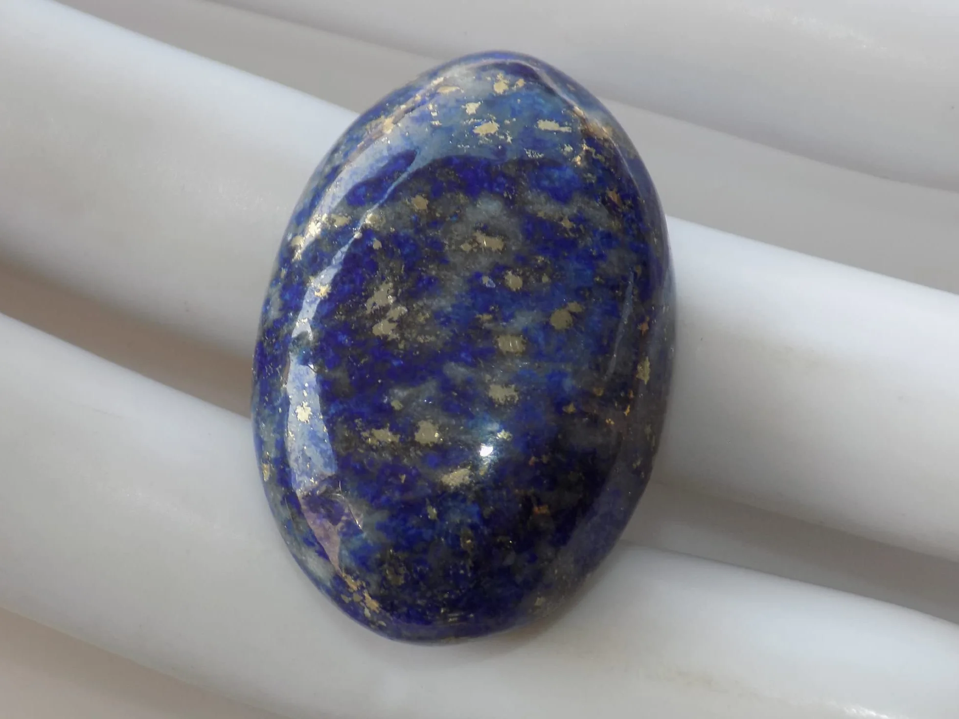 Lapis Lazuli, owalny kształt kaboszon, naturalna biżuteria tworzenie kamienia szlachetnego, 49 karatów, 30 x 20 x 8 mm DR-2017, 30x20x8mm, kamień szlachetny, Niebieski Lapis Lazuli