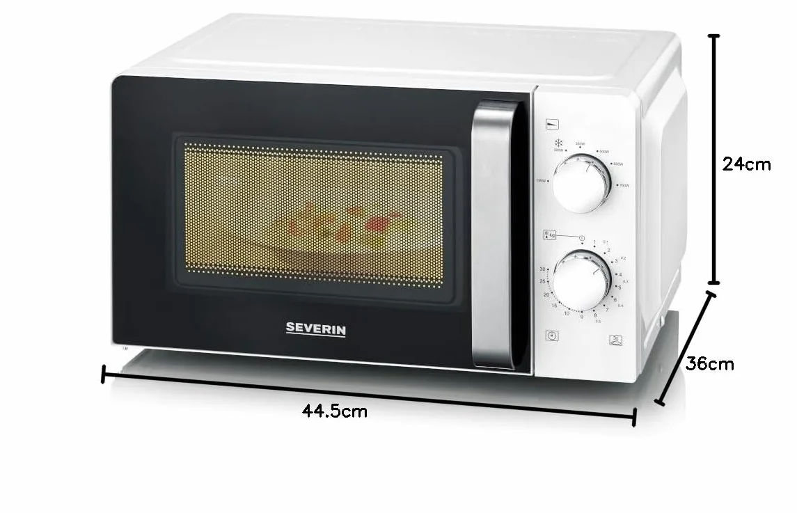SEVERIN Kuchenka Mikrofalowa Analogowa 700W 17L z Obrotowym Talerzem