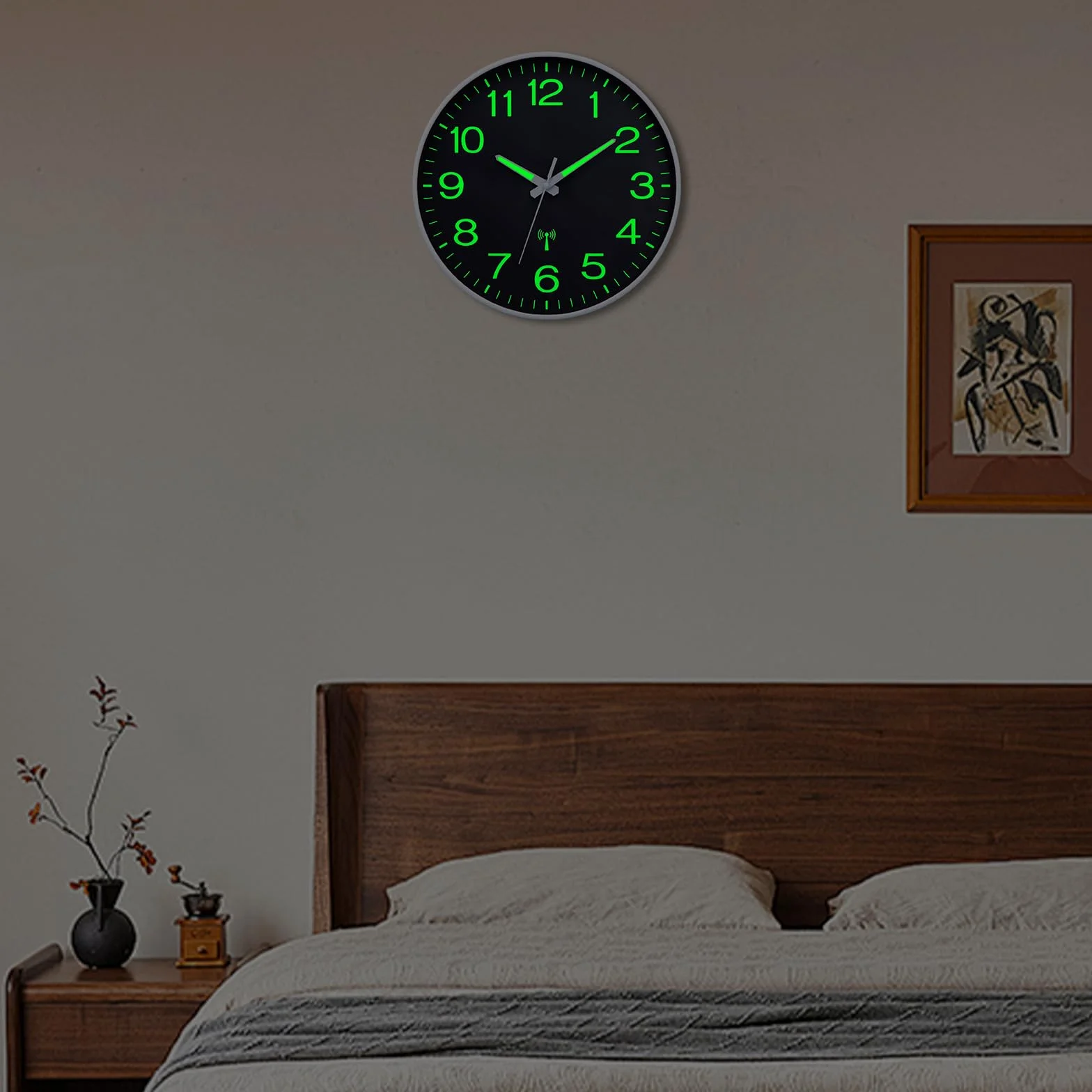 VIVILINEN Zegar ścienny radiowy podświetlany 30 cm