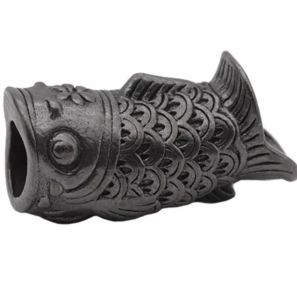 Paracord koralik w kształcie ryby, mosiężny koralik z nożem ze smyczą do naszyjnika, bransoletki, breloka, dekoracja