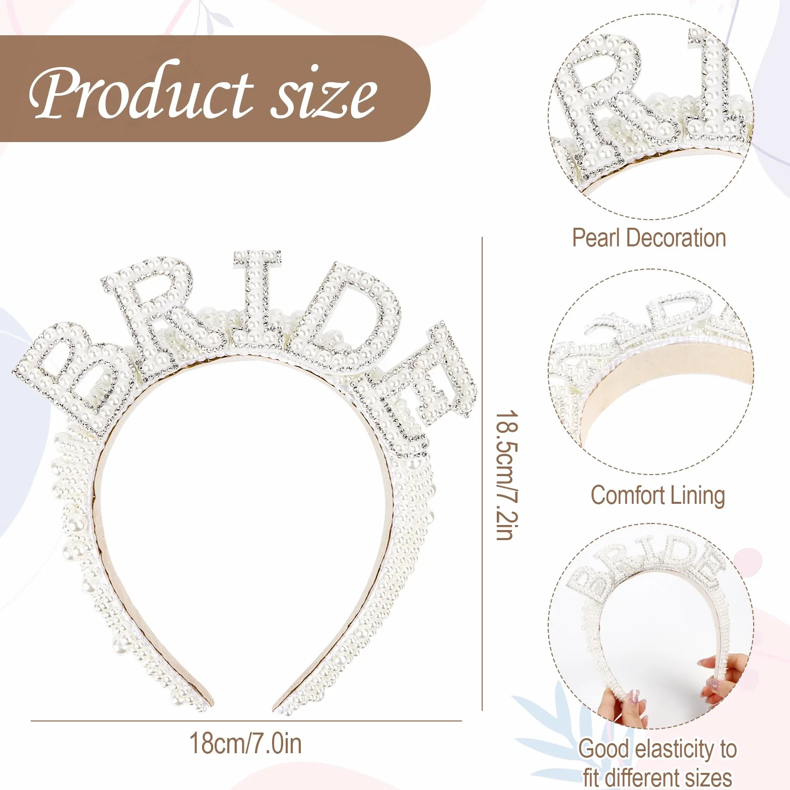 Bride To Be opaska na włosy z koralikami, z okularami przeciwsłonecznymi w kształcie serca, akcesoria ślubne