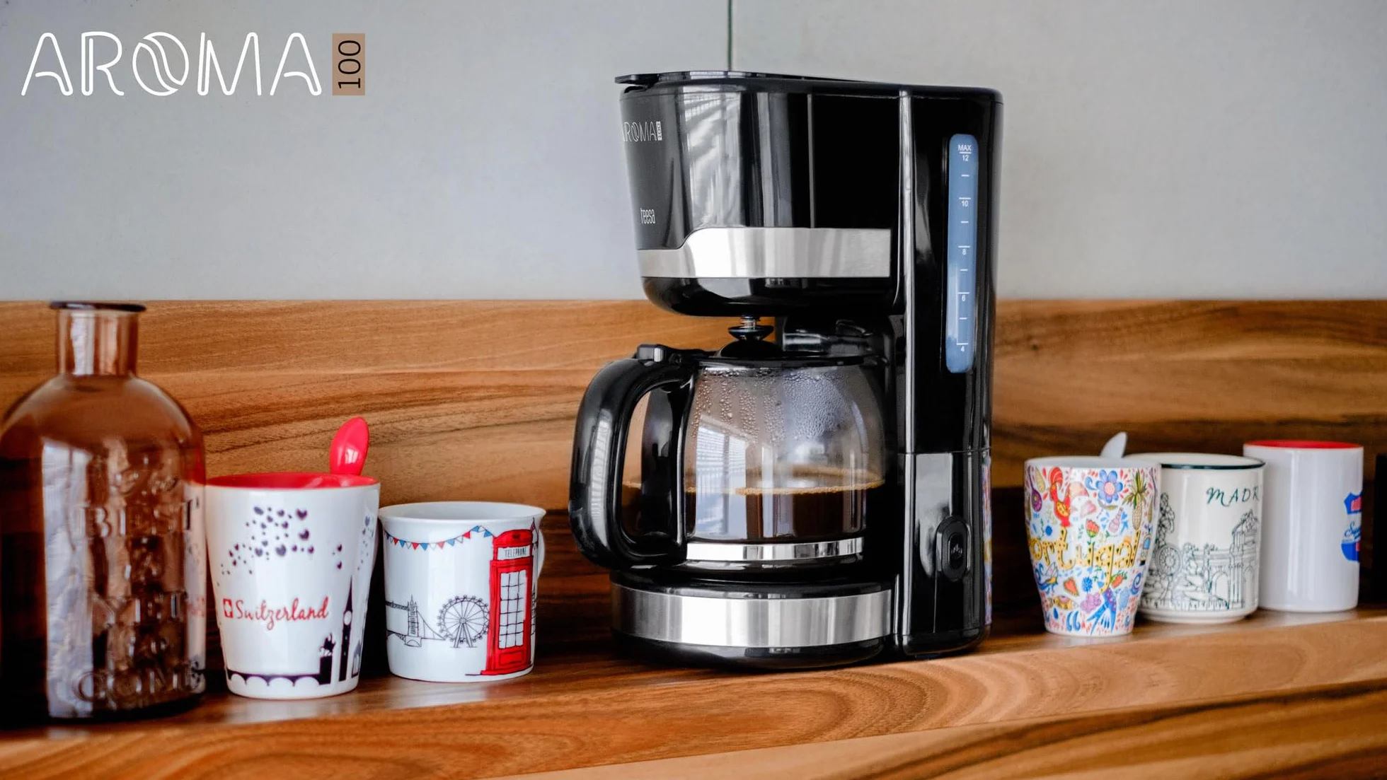 Teesa Ekspres do Kawy Przelewowy AROMA100 1,5L 1000W TSA4006