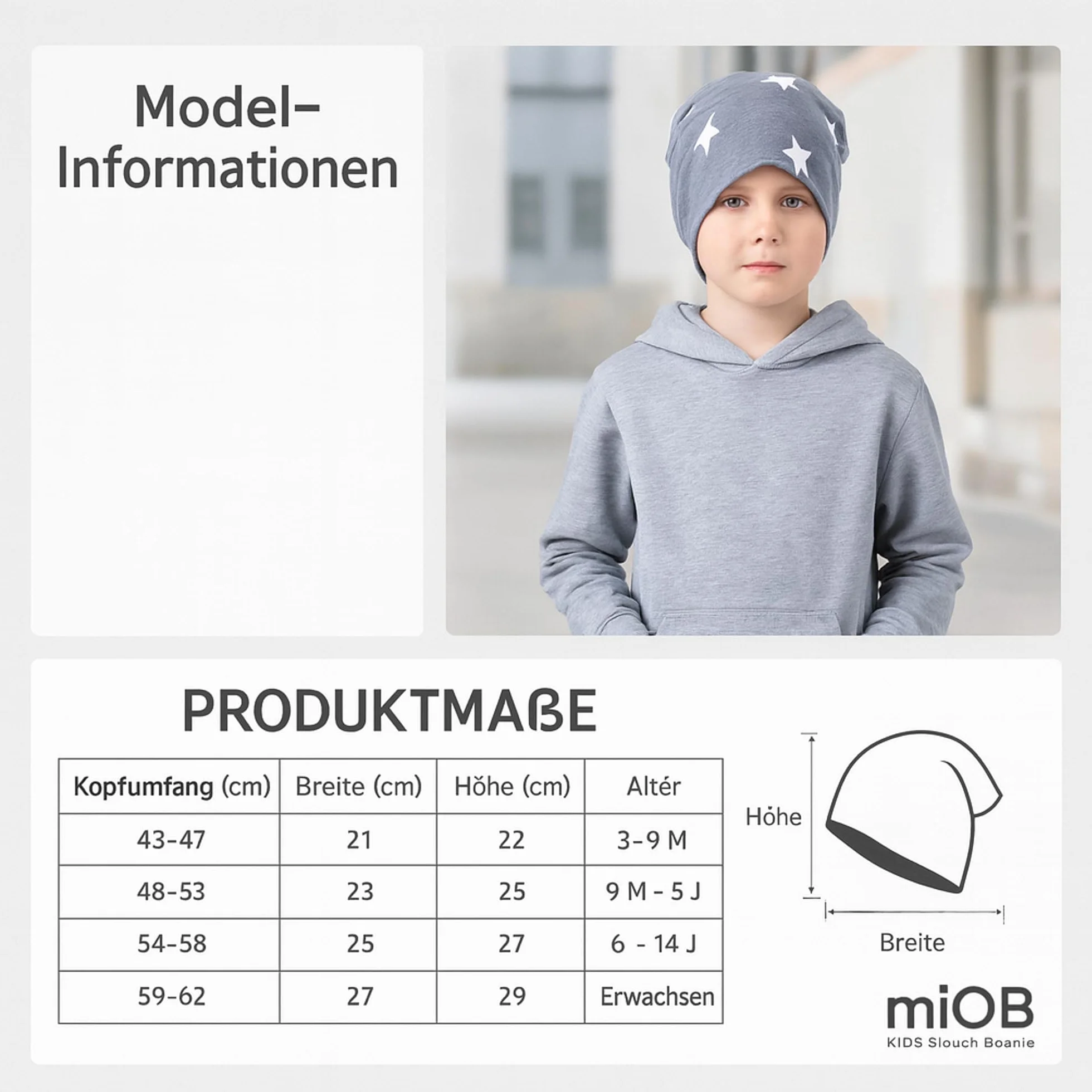 Jersey Slouch Beanie długa czapka unisex gwiazda bawełna dziecko dzieci kobiety mężczyźni