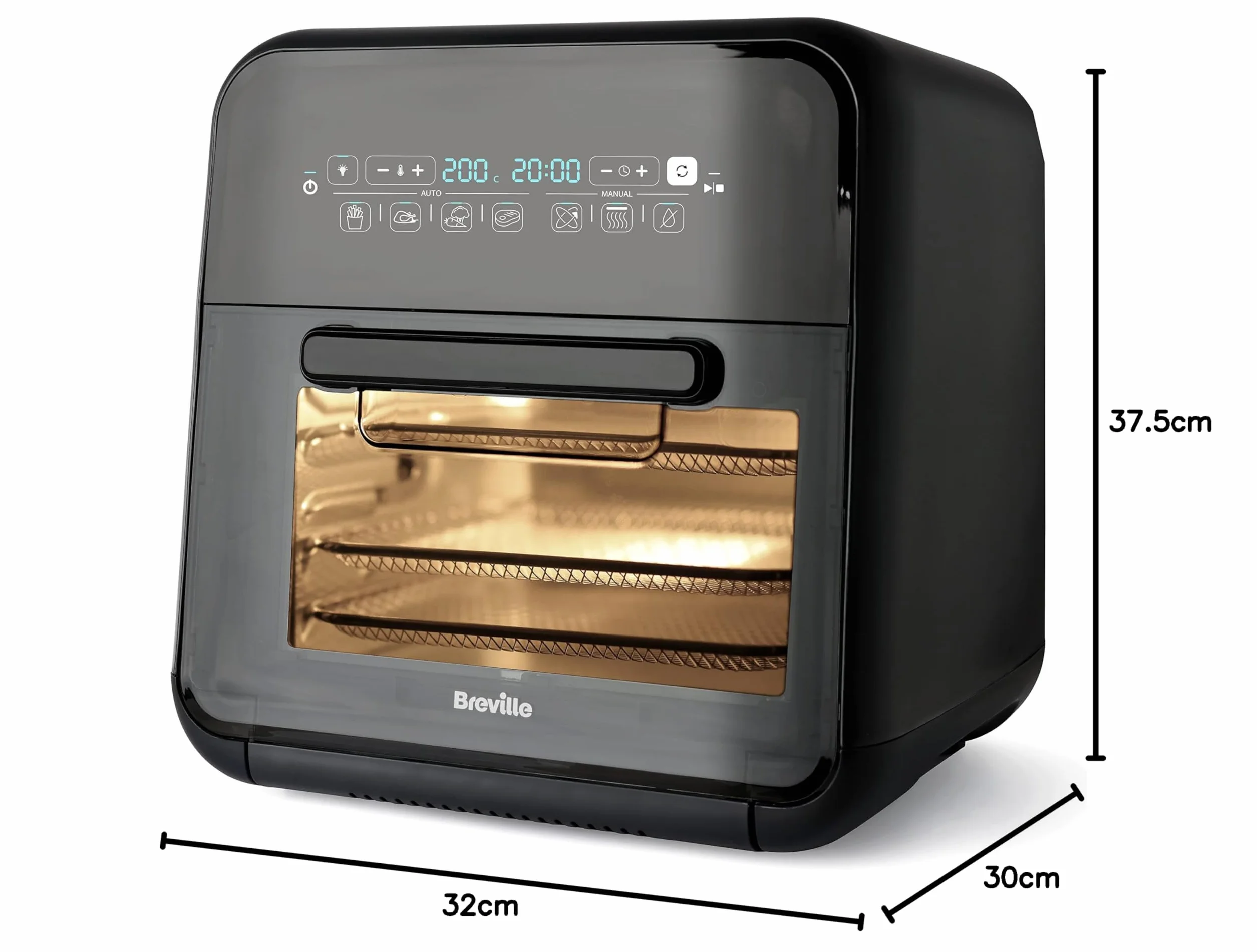 Breville Halo Frytkownica Beztłuszczowa, Czarny/Szary, 10 L
