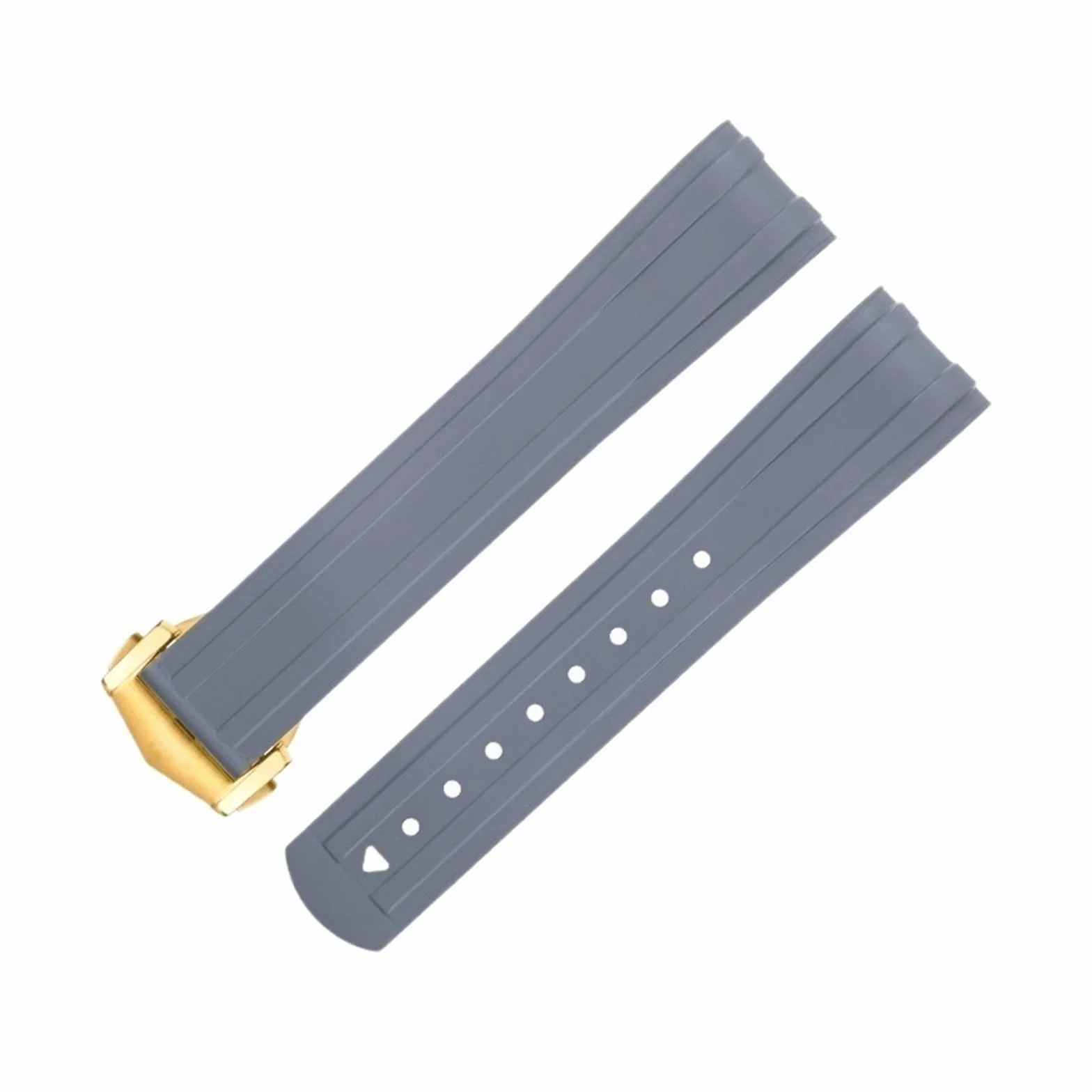 20mm FKM guma fluorowa zakrzywiona końcówka do zegarków Omega Seamaster 300 nurkowanie ze składaną klamrą ze stali nierdzewnej