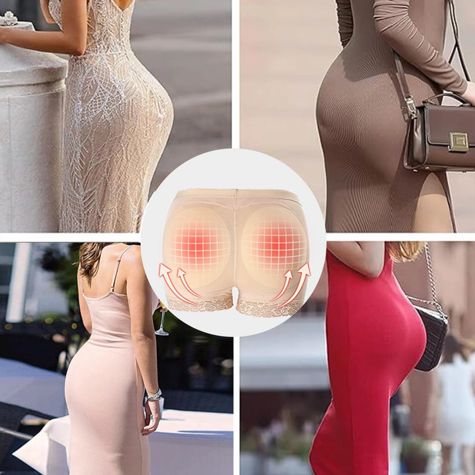 Wyściełane majtki damskie w kształcie pośladków body shaper wyściełane majtki push-up niewidoczne idealne pośladki bez majtek kontrola stawów modelujące bielizna modelująca spodnie ze