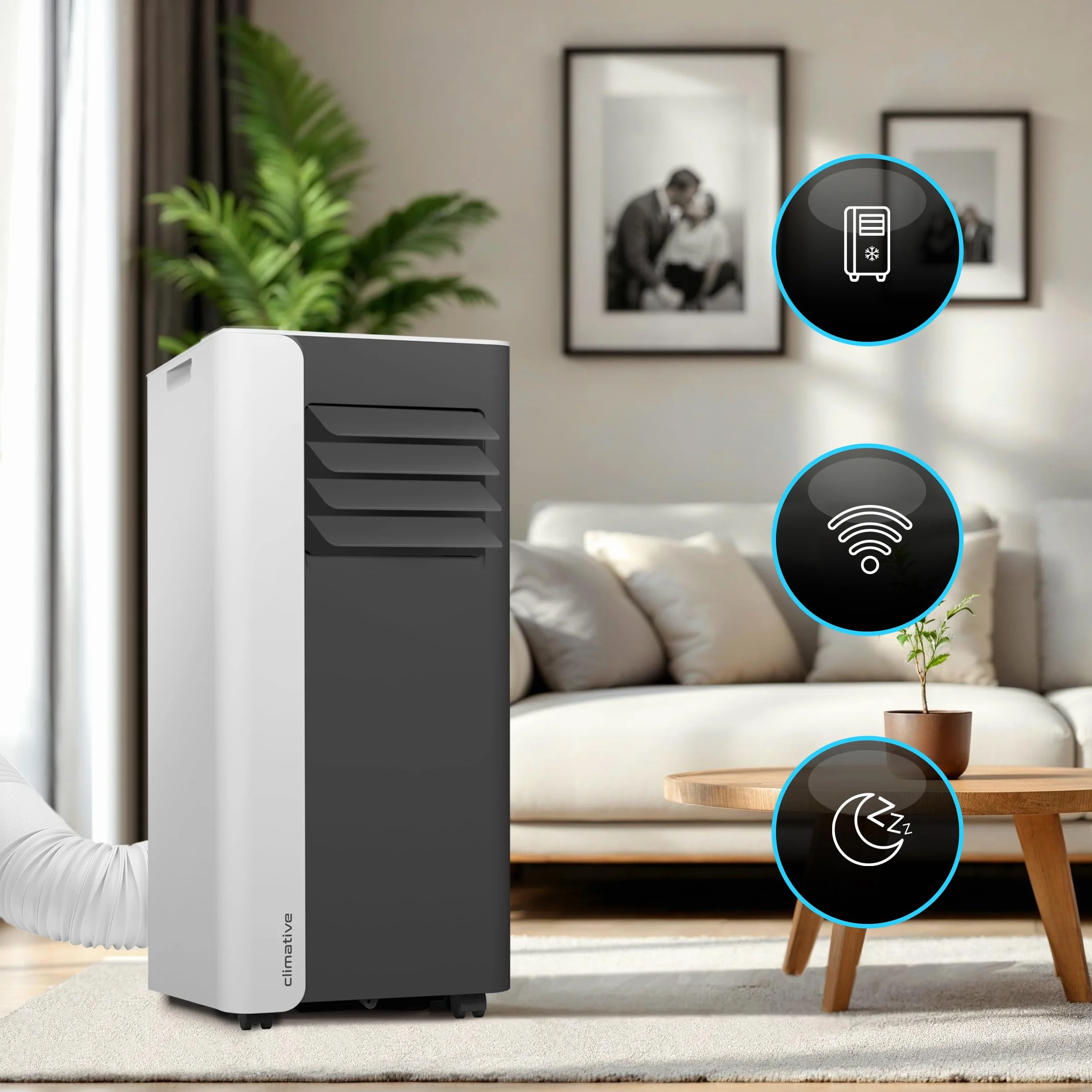 Klimatyzator Przenośny AC26-S MINI WiFi 2,6 kW BTU 9000 340 m³/h Tuya Smart 3w1