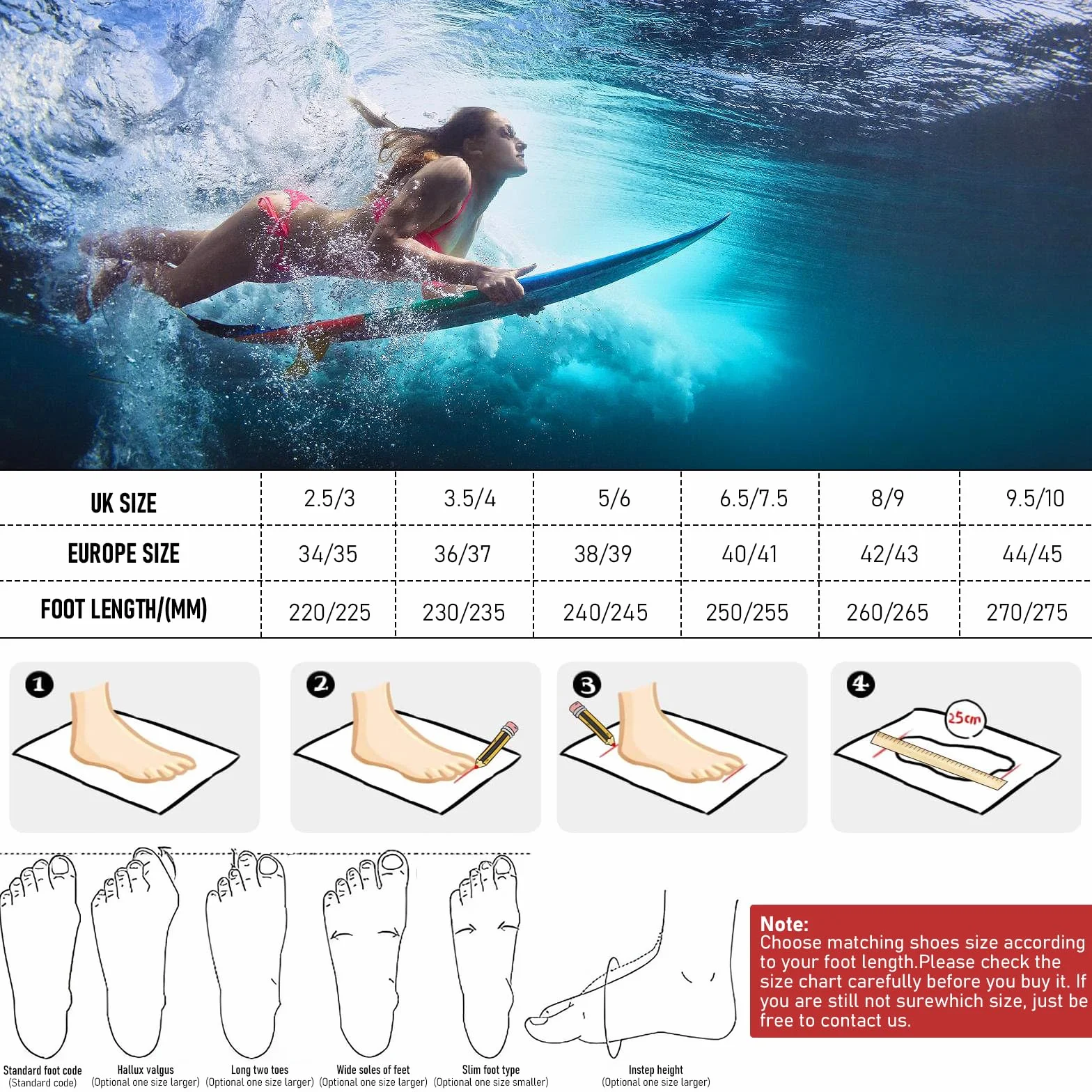 Buty do wody szybkoschnące wsuwane oddychające rozmiar 34-45 EU