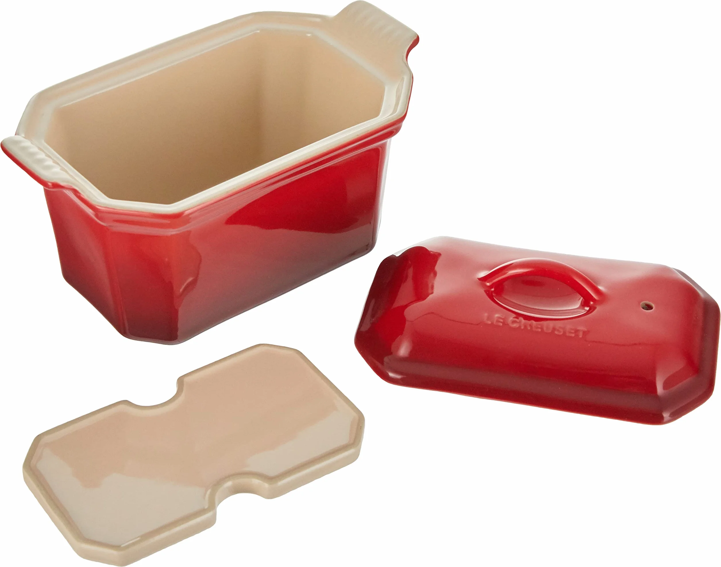 Le Creuset Kamionka Frais Gras Terrine z prasą i termometrem 0,6 l wiśnia