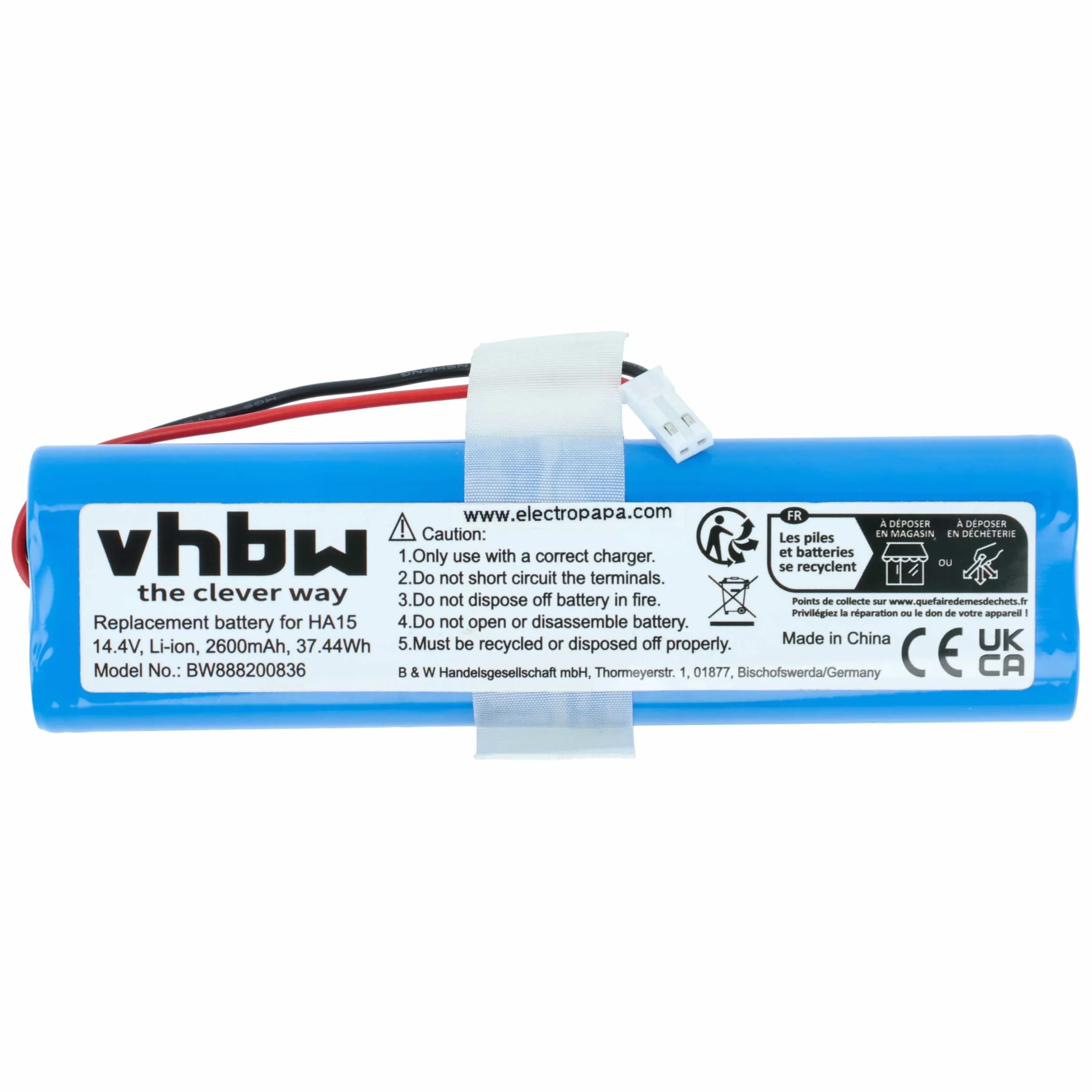 vhbw Akumulator kompatybilny z odkurzaczem Medion MD 18500, 18501, 18600 Staubsauger Home Cleaner robot domowy (2600mAh, 14,4V, Li-Ion)