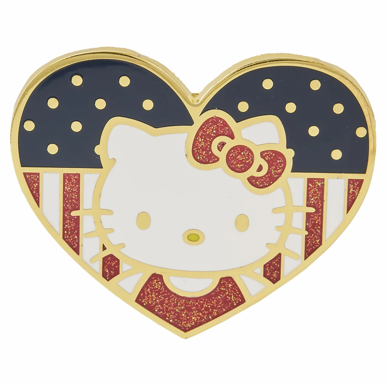 Loungefly Emaliowana przypinka Hello Kitty - emaliowane przypinki Hello Kitty - ekskluzywne dla Amazon - urocza broszka kolekcjonerska - do plecaków i toreb - pomysł na prezent - oficjalny towar - dla