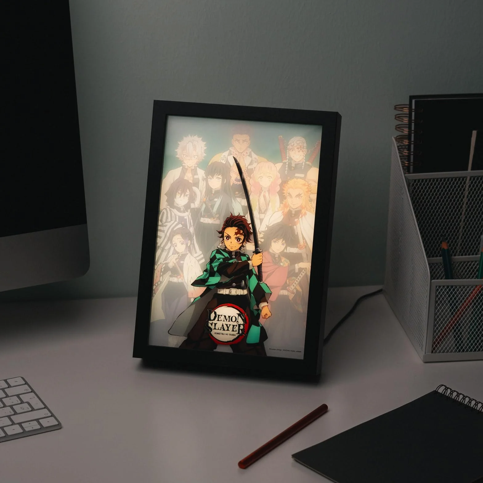 Grupo Erik Demon Slayer Mood Light Framed Prints LED Lampa Biurkowa 7,9 x 11 x 2 cale 20 x 28 x 5 cm