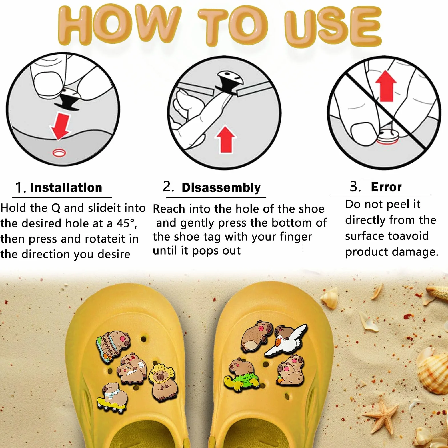 Capybara Shoe Charm, 16 Sztuk Capybara Shoe Charms dla Nastolatków DIY Sticker Shoe Charms dla Chłopców i Dziewcząt, Bransoletki, Chodaki, Sandały, Prezenty Imprezowe, Prezenty dla Dorosłych