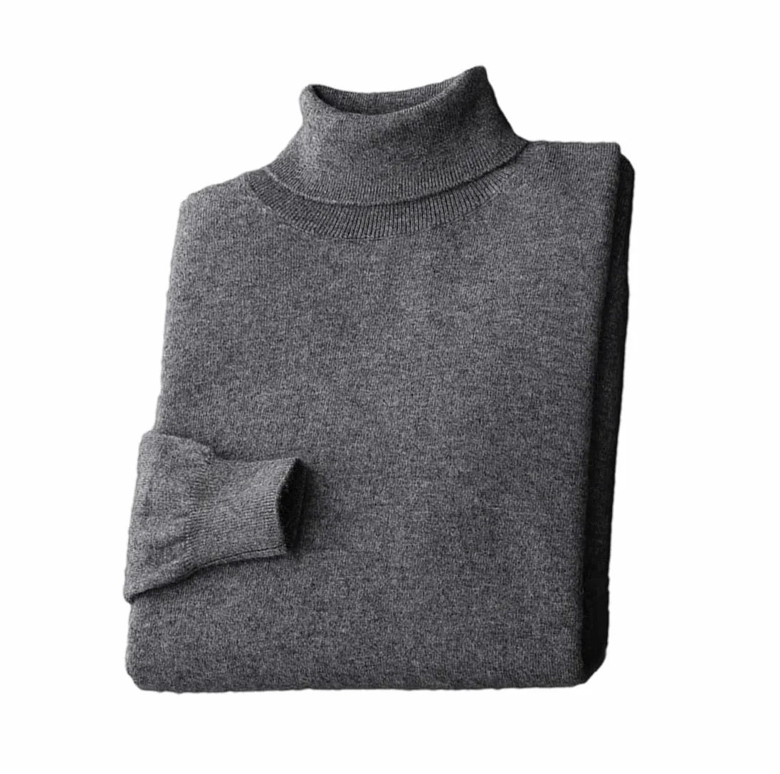 Męski dzianinowy wełniany sweter z klapą dzianinowy sweter lekki ciepły długi rękaw solidny sweter, Średni szary 9, L