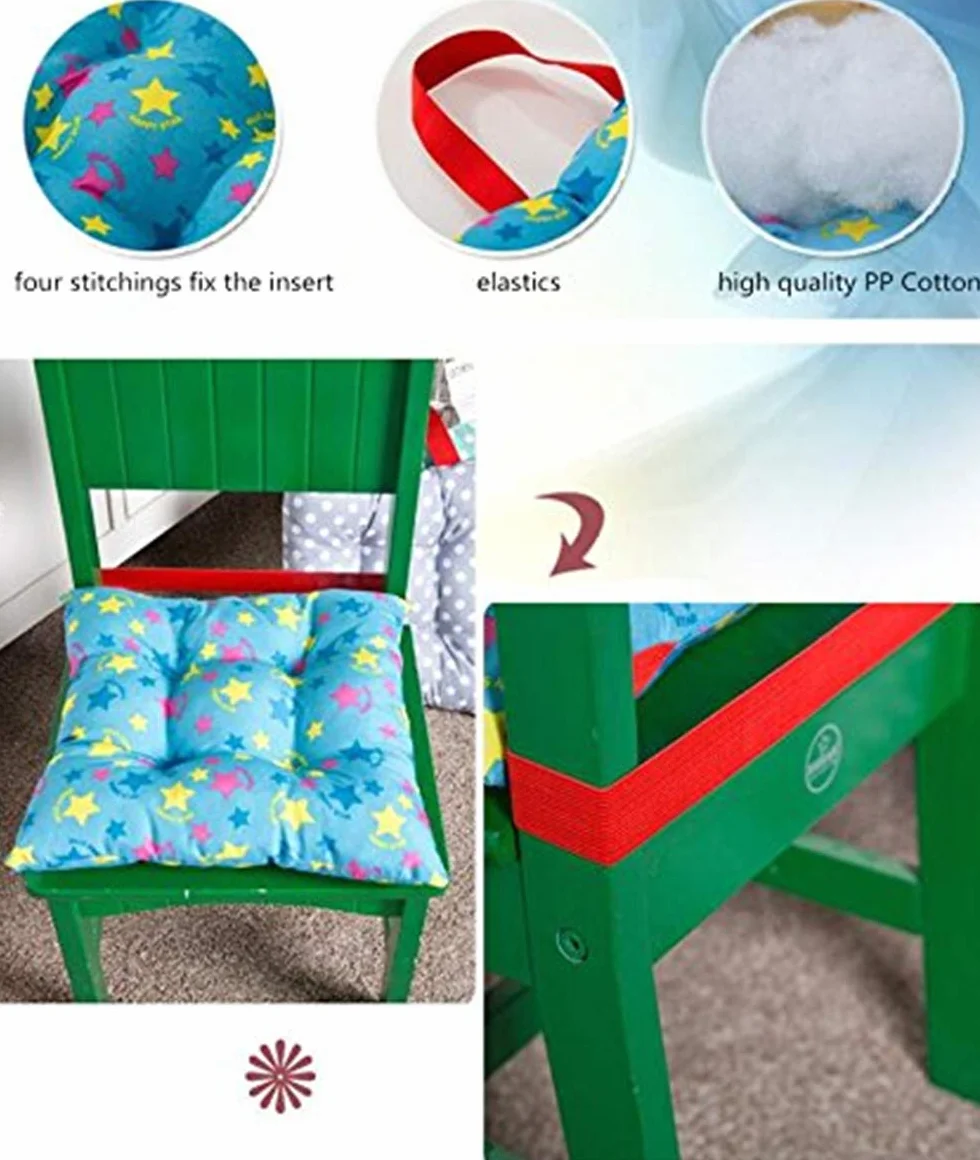 Moda urocze cukierkowe kolory poduszka do siedzenia dla dzieci jadalnia ogród przedszkole dzieci poduszki na krzesło 27 x 27 cm