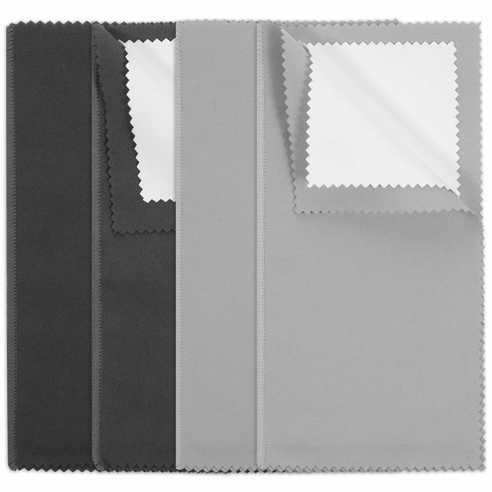 4 sztuki ściereczek do czyszczenia biżuterii, 20 x 20 cm, ściereczka do polerowania srebra, wielokrotnego użytku, do biżuterii srebrnej, złotej