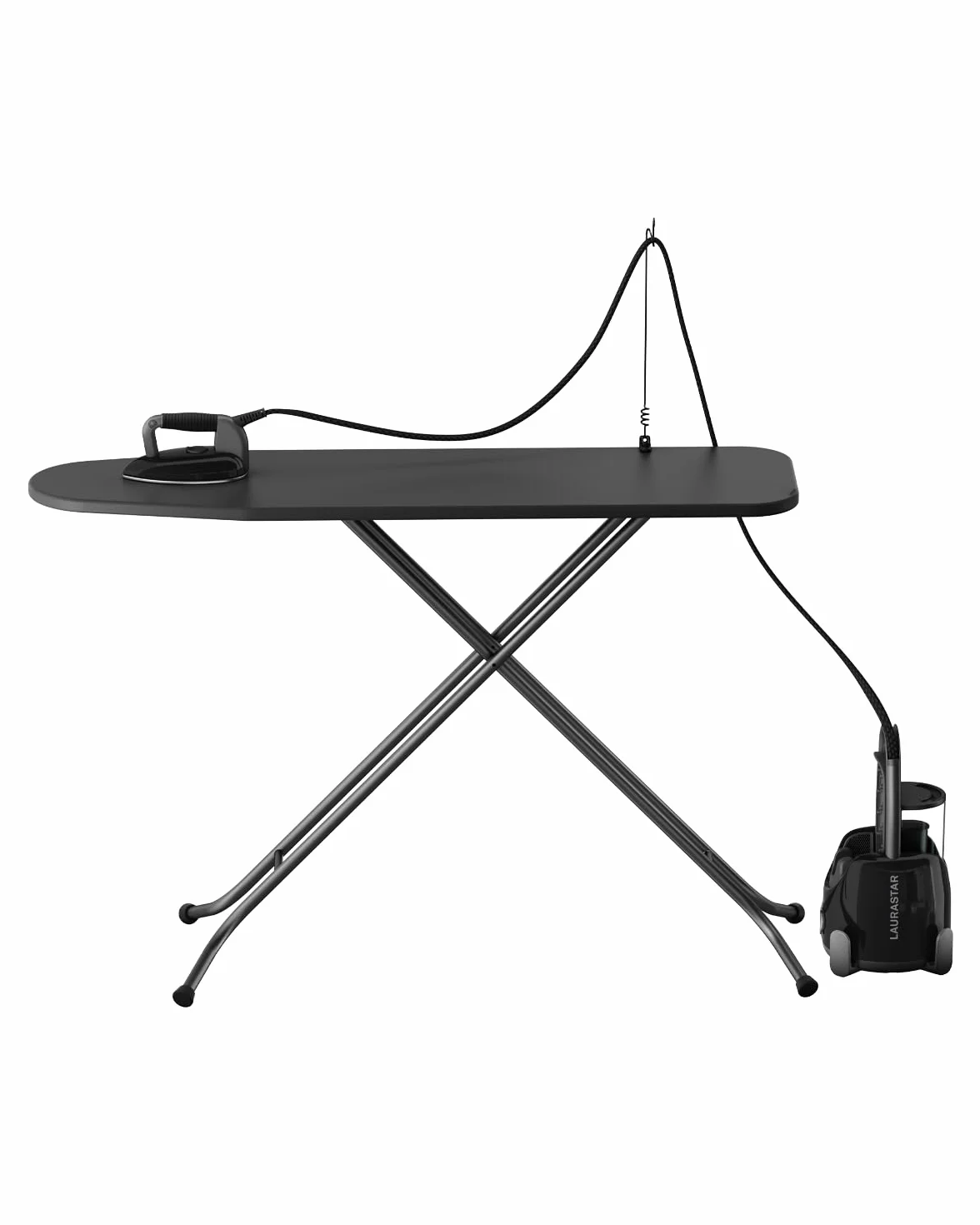 Laurastar Lift Plus Ultimate Black 3 w 1 stacja do prasowania z higieniczną parą, aluminiową podeszwą 3D