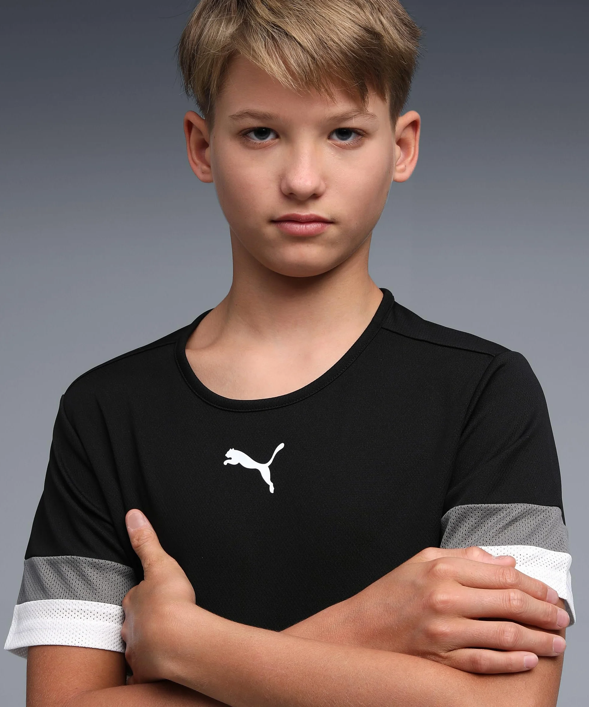 Puma Uniseks Dzieci 704938 teamRISE Jersey Jr Koszulka Sportowa, Puma Black, 152