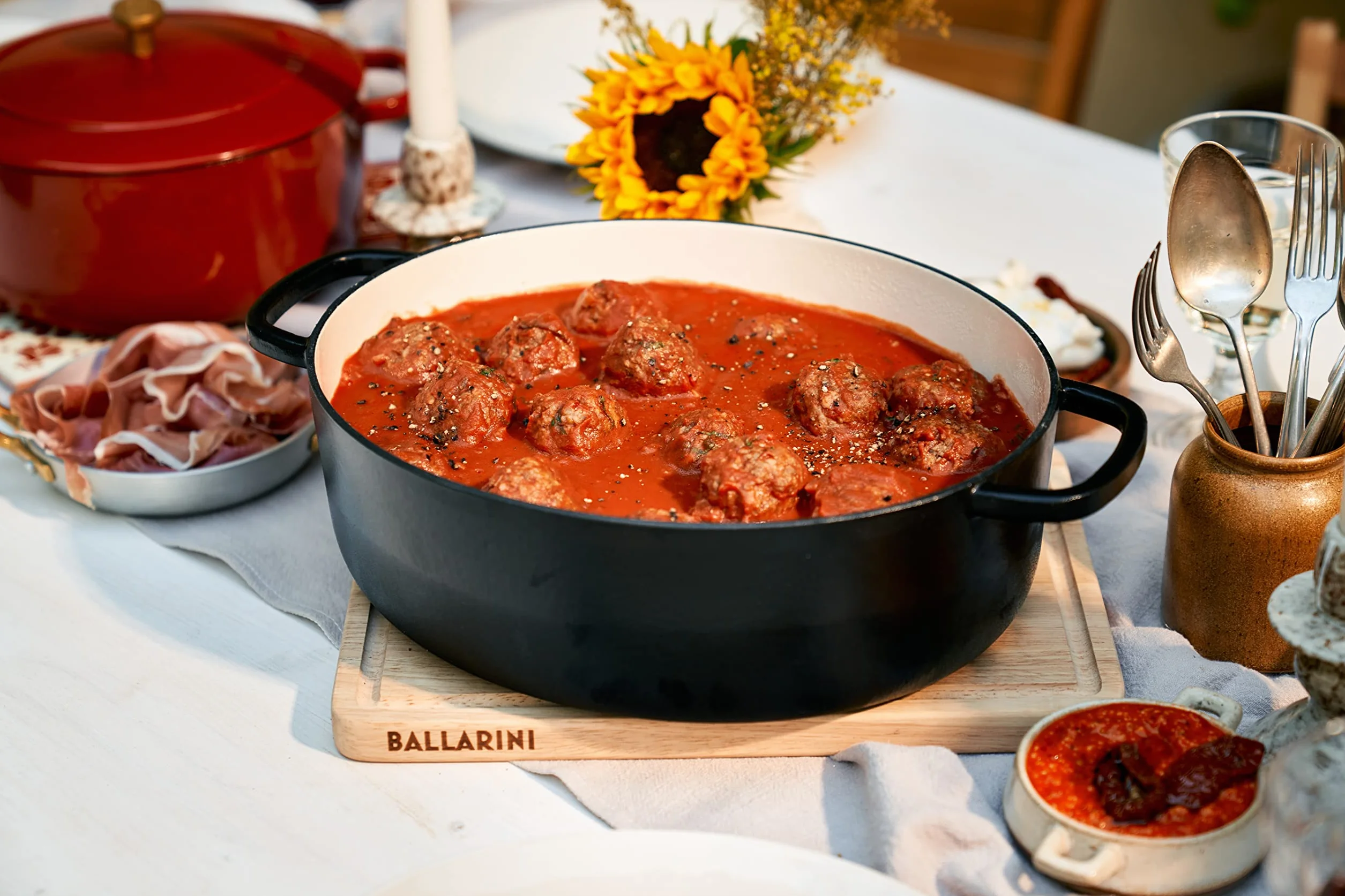 Ballarini Bellamonte Cocotte 29 cm, owalny, czarny, żeliwo