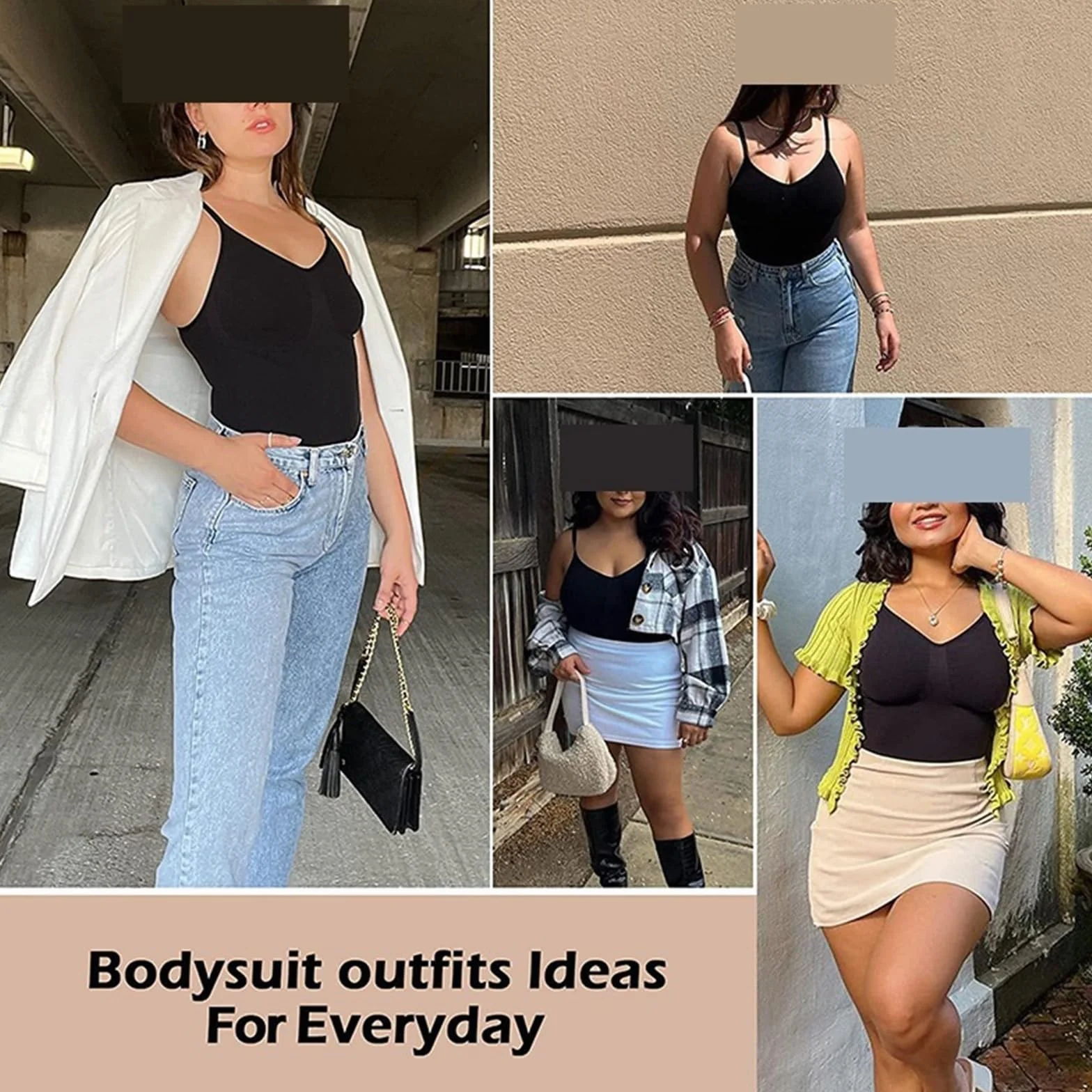 MOCHAMIK Body Shapewear dla kobiet Stringi wyszczuplają brzuch, bezszwowe bluzki z odkrytymi plecami