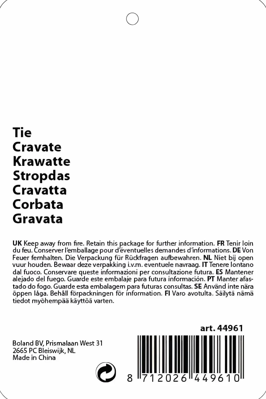 Boland 44961 - Krawat USA, kostium Ameryki, gwiazdy i paski, dodatek, karnawał, kostium, impreza tematyczna, impreza tematyczna