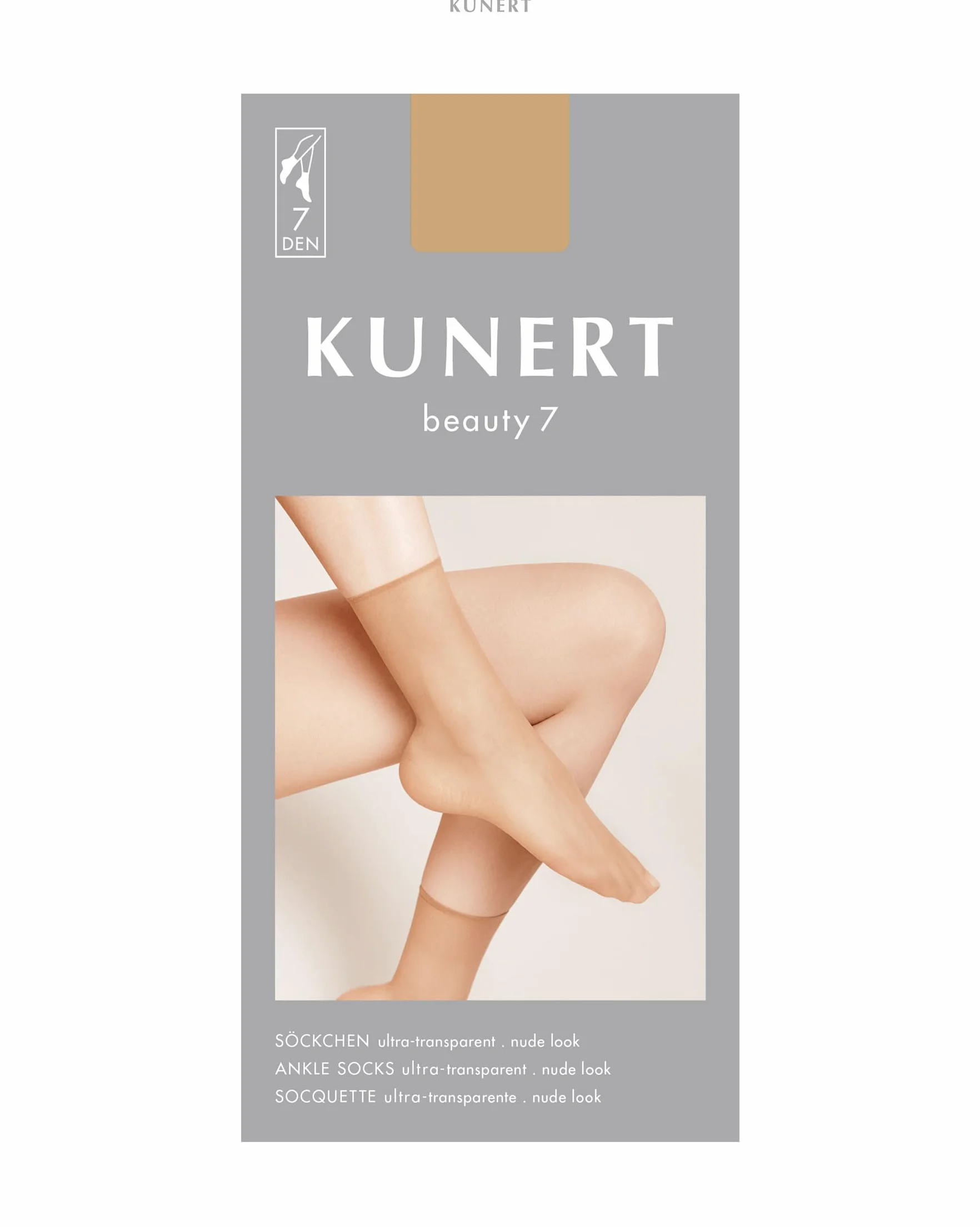 KUNERT Damskie skarpetki Beauty 7 cienkie 7 DEN, Tan 1003, 35-38