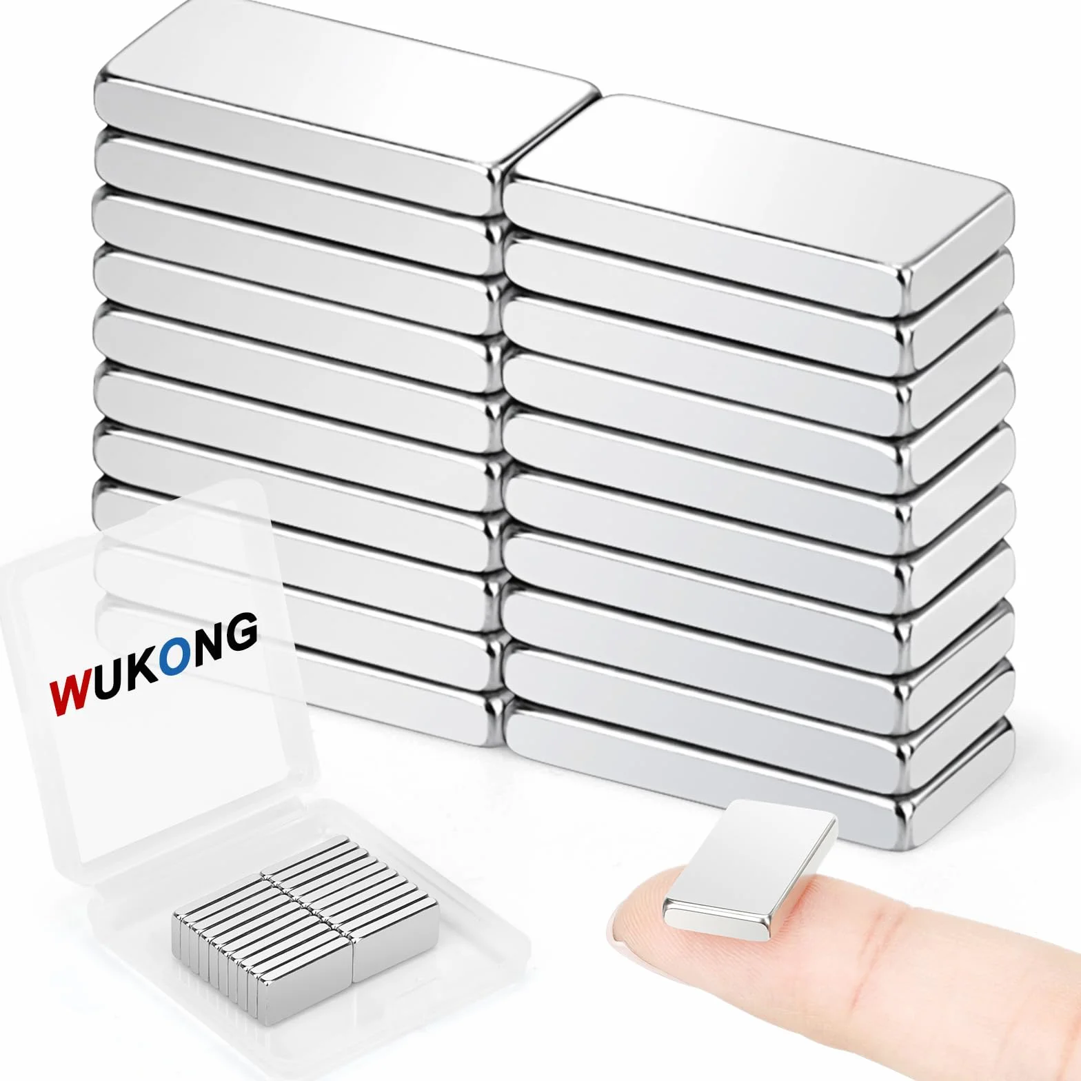 Magnesy neodymowe kwadratowe 20 x 10 x 3 mm 20 sztuk