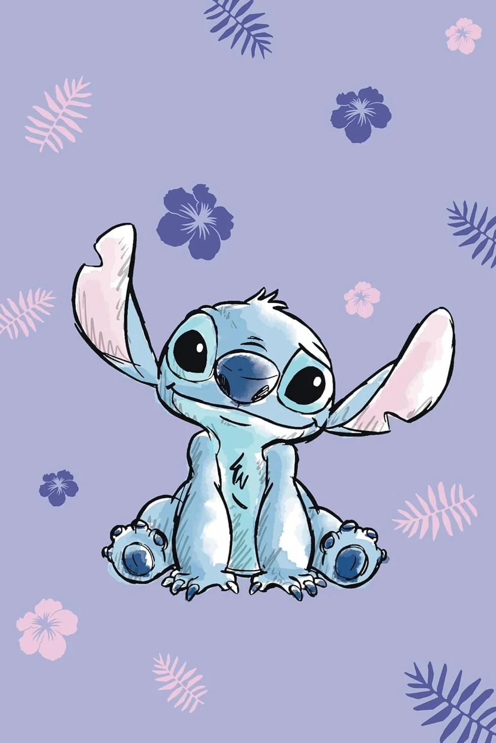 Koc z mikrofibry Disney Lilo e Stitch niebieski 100 x 150 cm 100% poliester