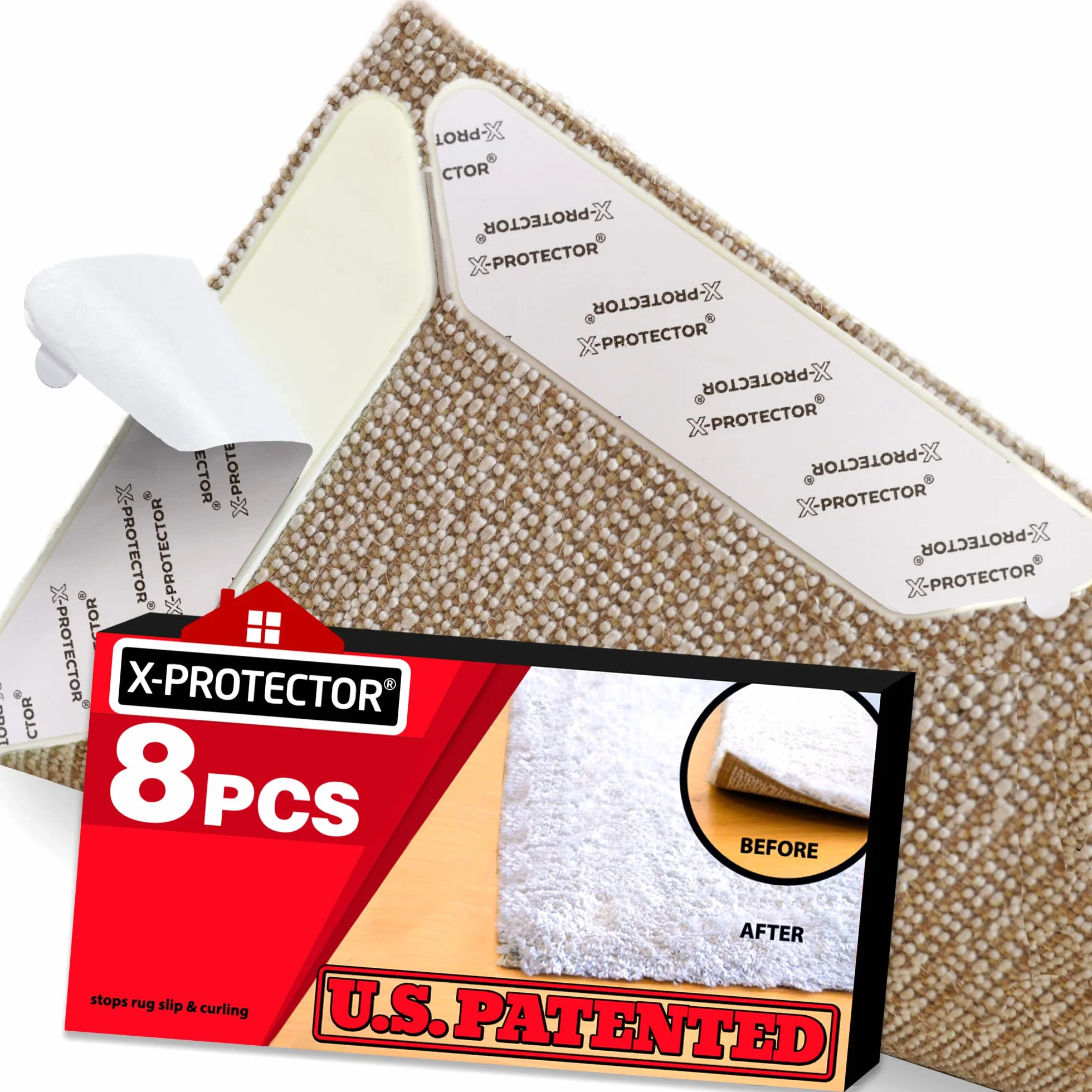 X-Protector Taśma ochronna do dywanów - 8 szt. - trapez