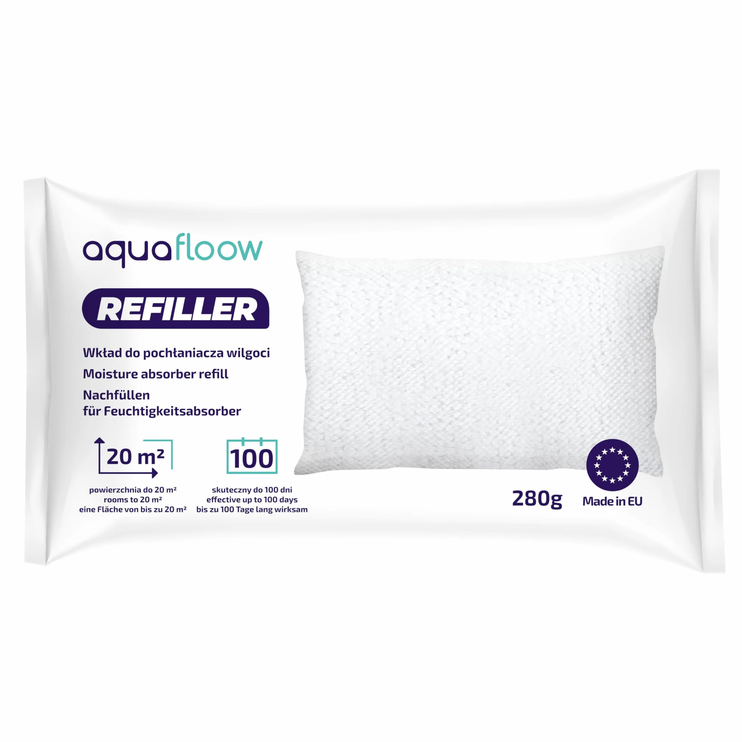 Aquafloow Uniwersalne Wkłady do Pochłaniacza Wilgoci 280 g 20 m²