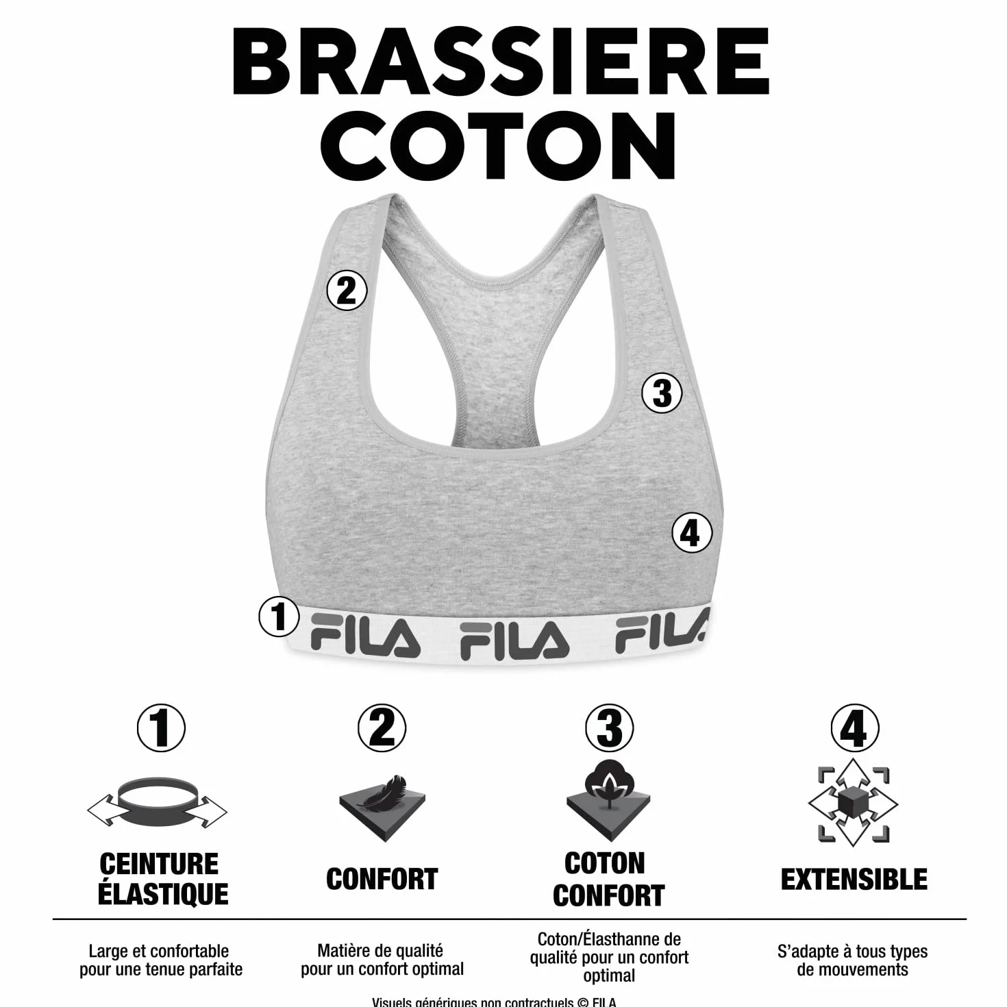 FILA Biustonosz Kobiety Fu6042 biustonosz damski