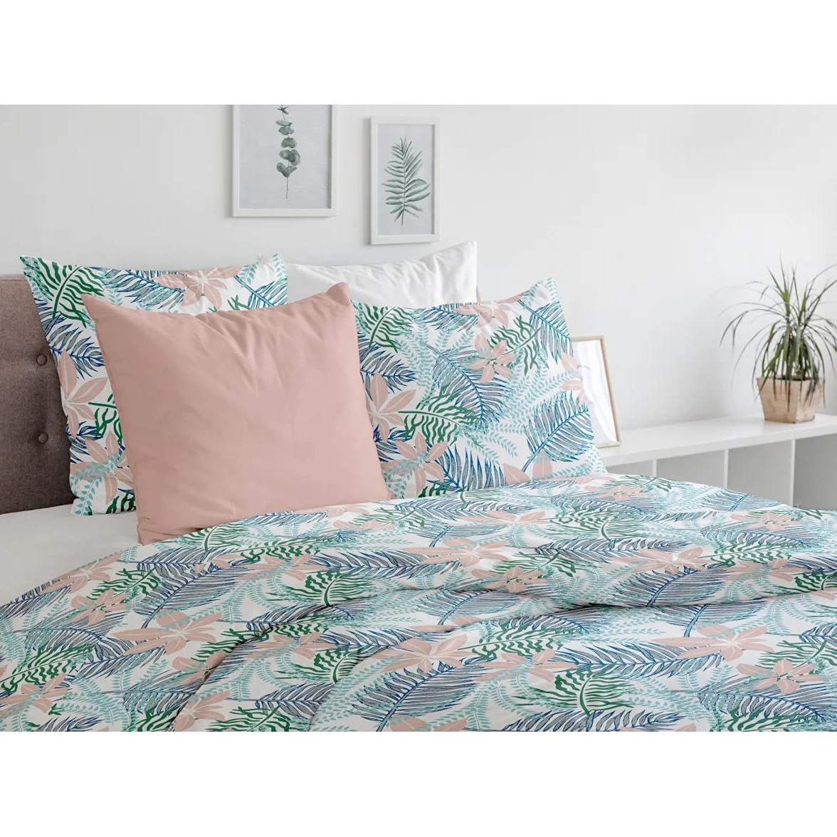 Home Linge Passion Poszwa na kołdrę, 3-częściowy, 100% bawełna, 57 nici/cm², 240 x 260 cm, Amazonie Pastel