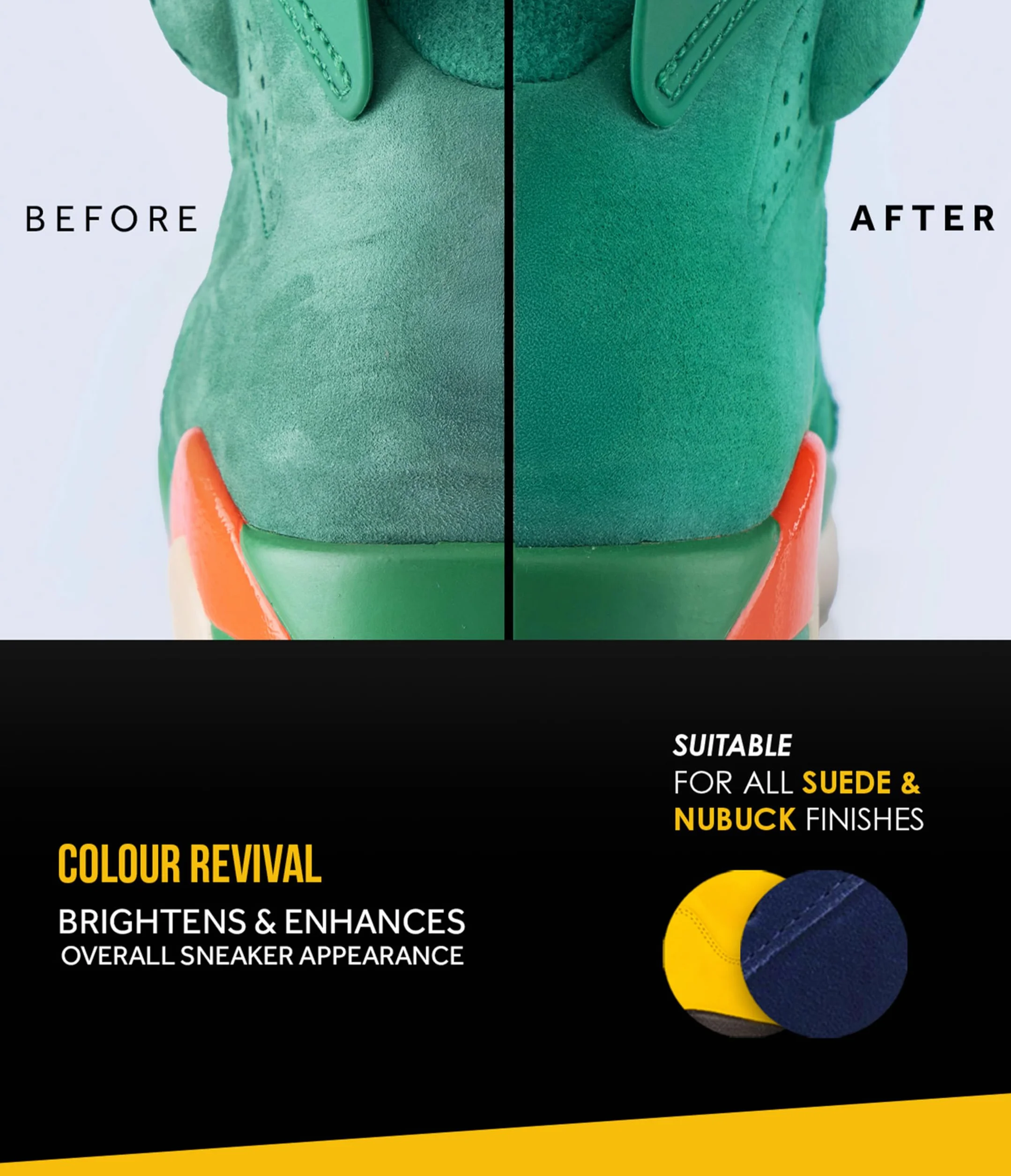 Crep Protect Suede Reviver - czyszczący środek do butów ze skóry zamszowej, odżywczo-kondycjonujący środek i szczotka do zamszu do butów ze skóry zamszowej i nubuku - przywraca blask i teksturę