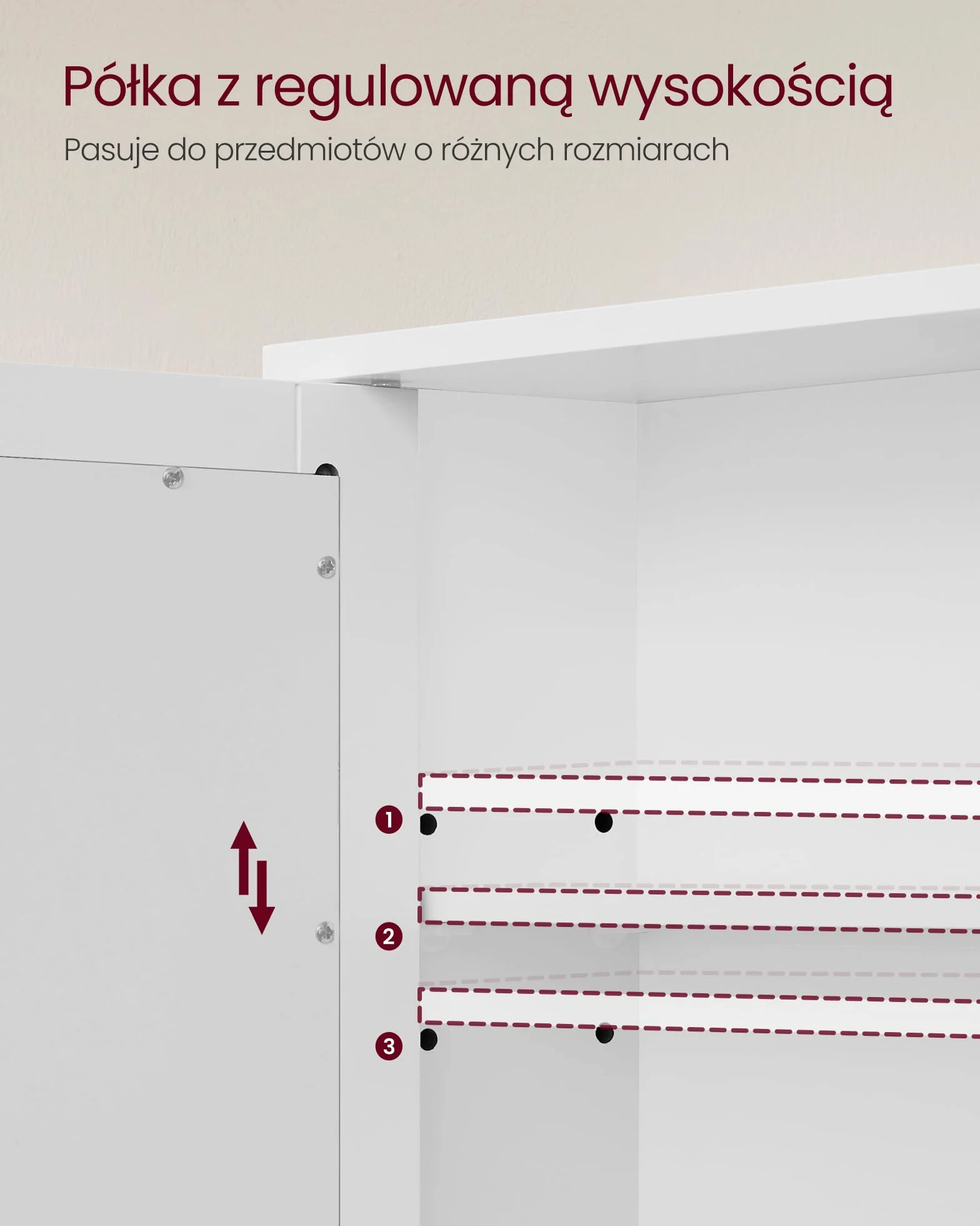 VASAGLE LHC012W01 Szafka łazienkowa z lustrem, szafka ścienna z 2 drzwiami lustrzanymi i otwartą przegródką, regulowana półka, montowana na ścianie, 15 x 65 x 75 cm, biała
