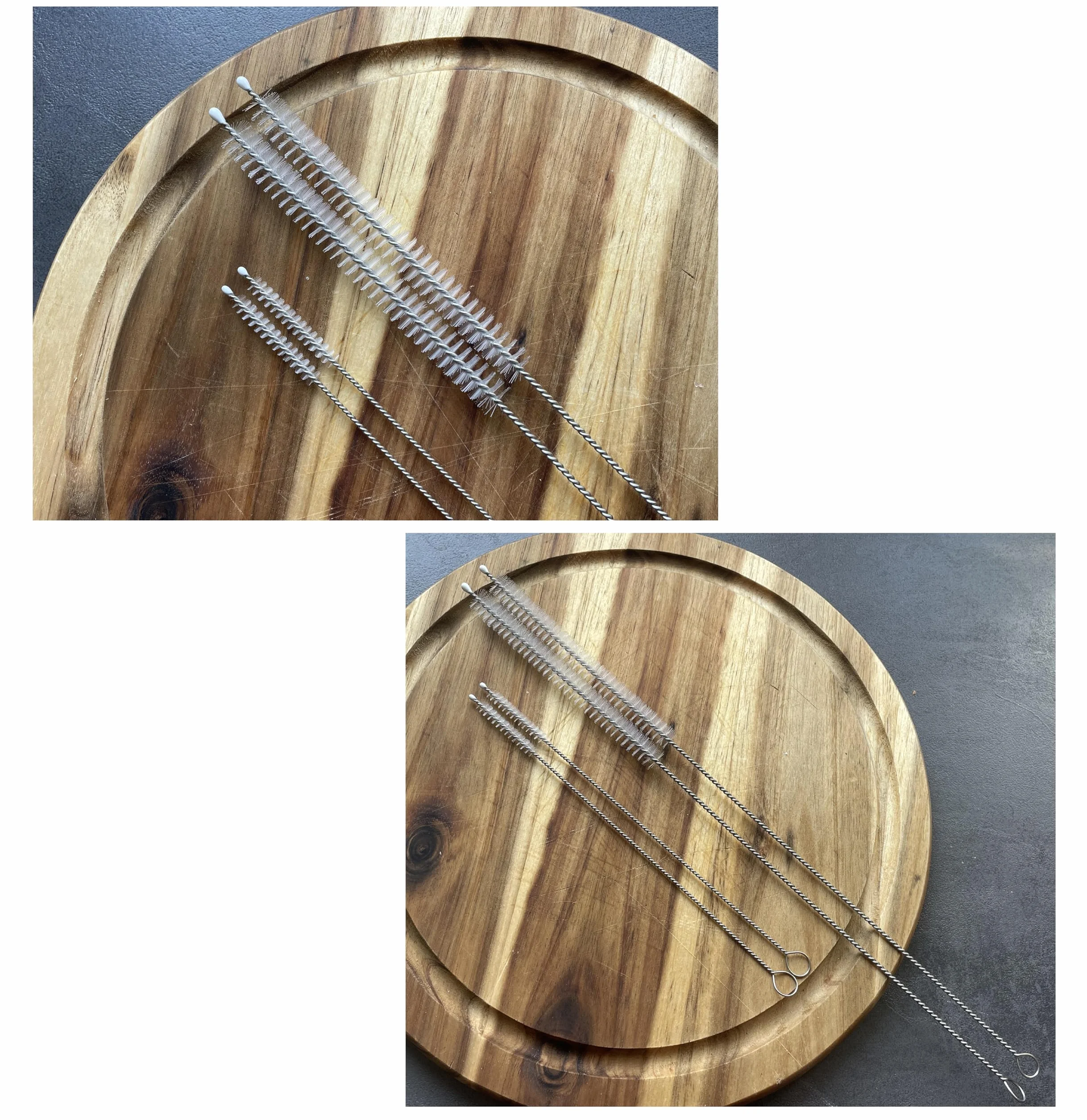 Zestaw szczotek do czyszczenia słomek 30 cm 17,5 cm 2 rozmiary