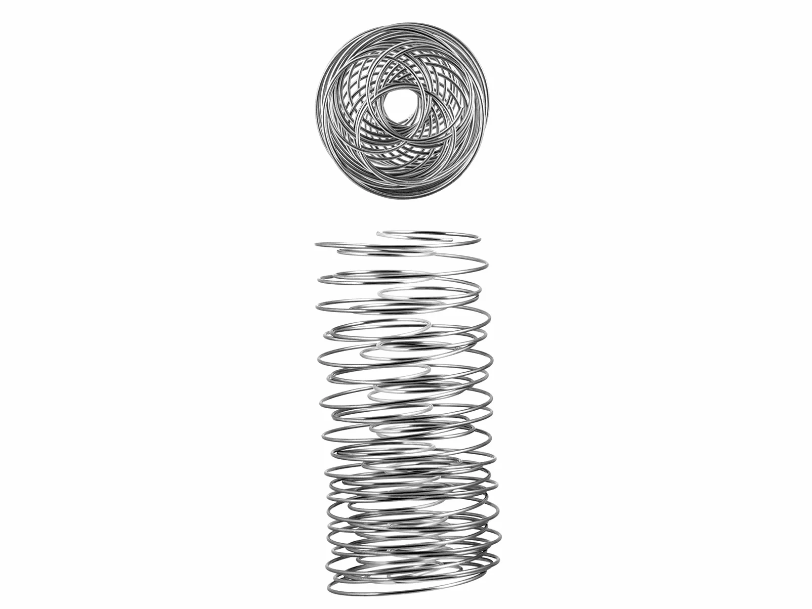Sprężyna Emulgująca ze Stali Nierdzewnej 45 mm Szary Made in Italy