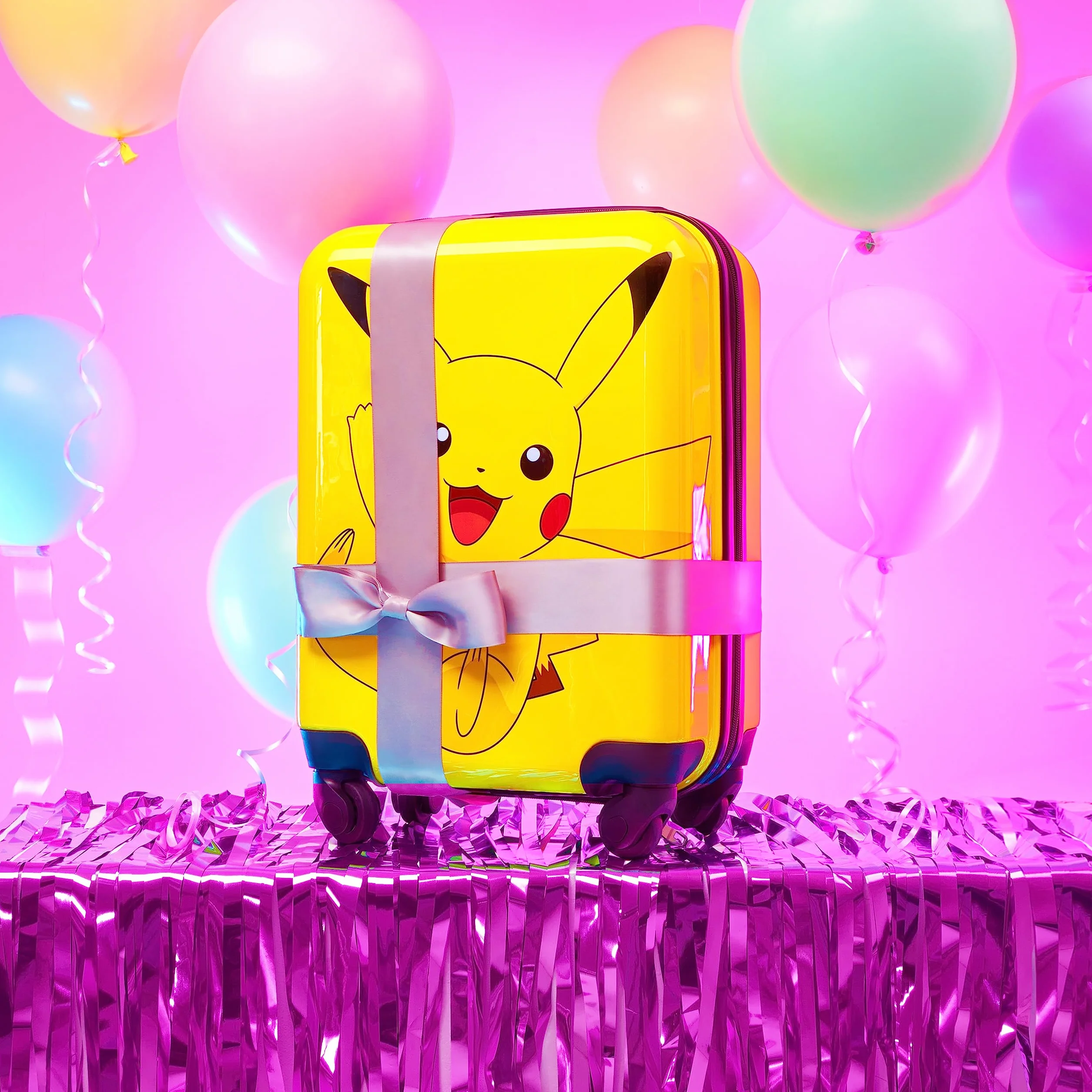 Pokémon Walizka dla dzieci z kółkami torba bagażowa dla chłopców i dziewcząt nosi torbę podróżną z rękojeścią małą walizką z kółkami Kids Essentials Jeden Rozmiar Żółty