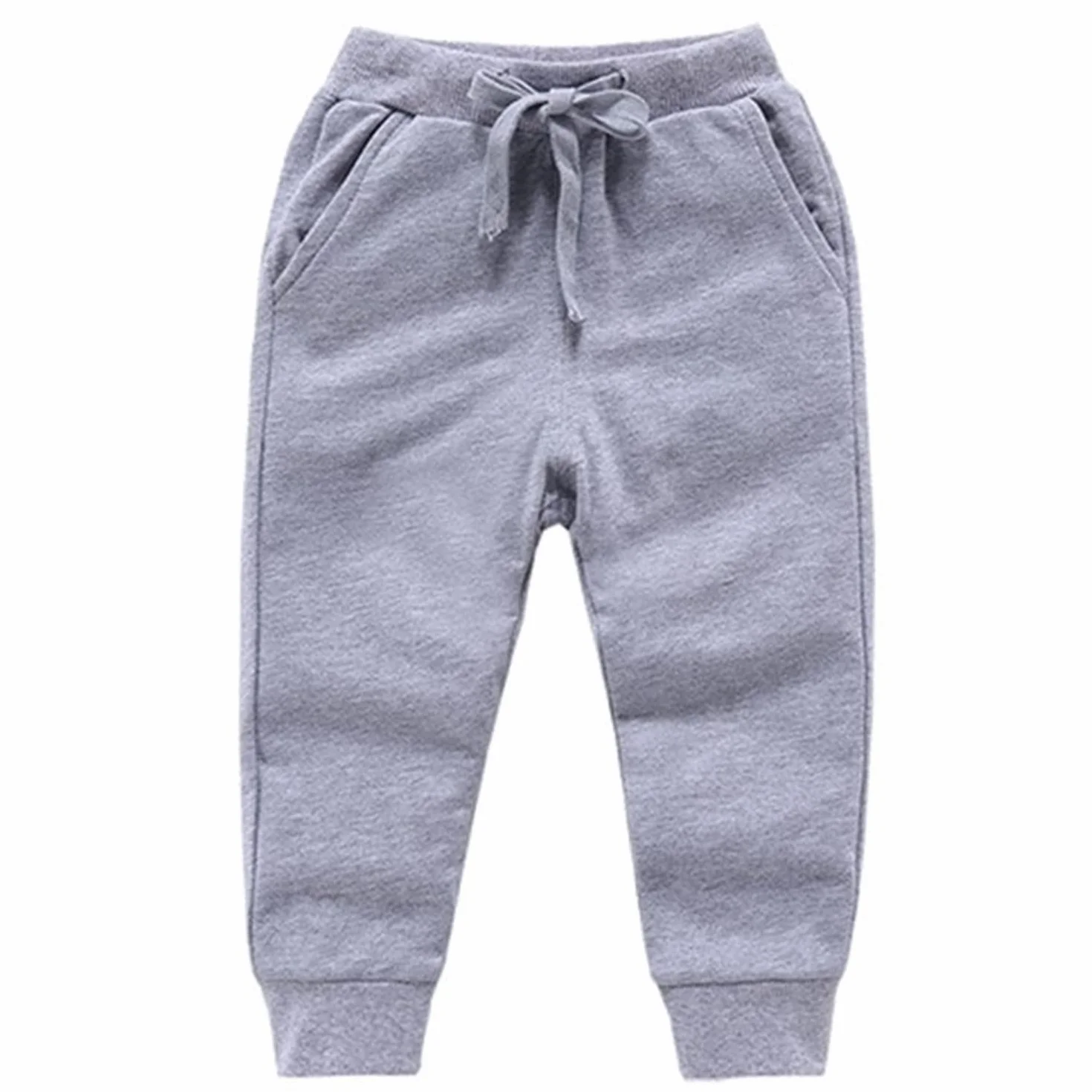 CuteOn Unisex dziecięce elastyczne spodnie bawełniane, ciepłe spodnie niemowlęce, spodnie dla dzieci w wieku 1-5 lat, Cienki szary, 18 miesi?cy
