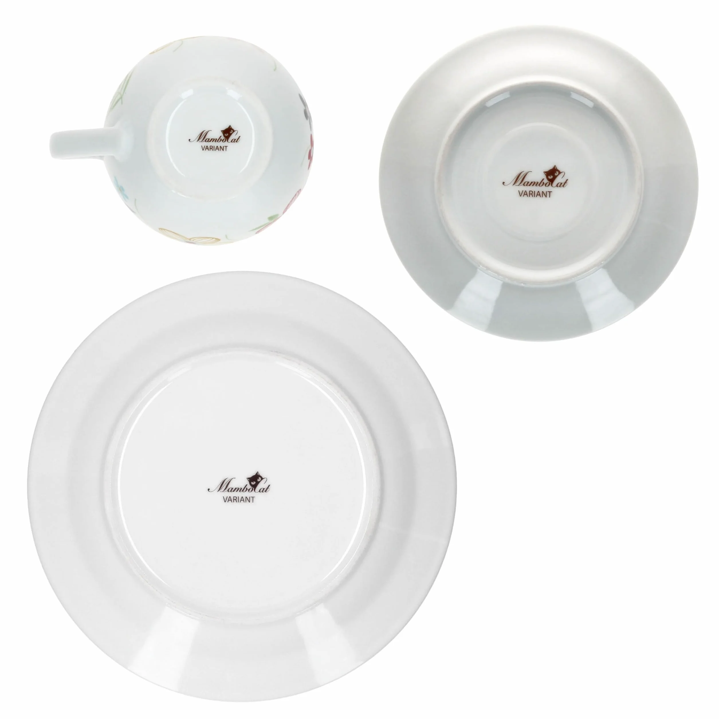 MamboCat Blümchen 18-częściowy porcelanowy serwis do kawy dla 6 osób