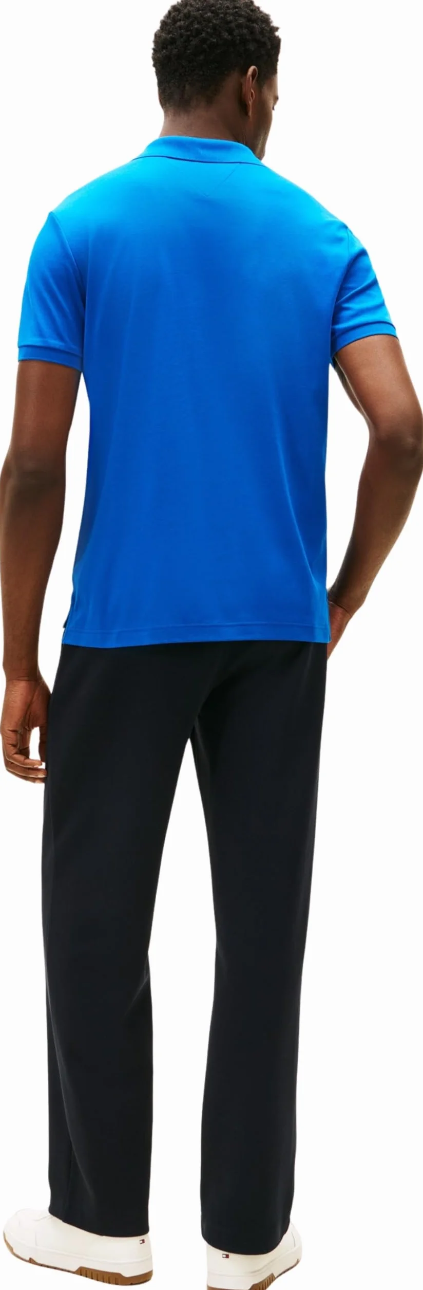 Tommy Hilfiger Męskie polo z płynnej bawełny REG sezonowe MW0MW39994 S/S Polo, niebieskie, L, Niebieski (żywy indygo), L