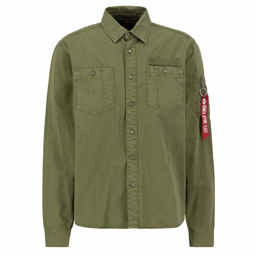 Alpha Industries Air Force EMB Shirt Overshirt dla mężczyzn Dark Olive