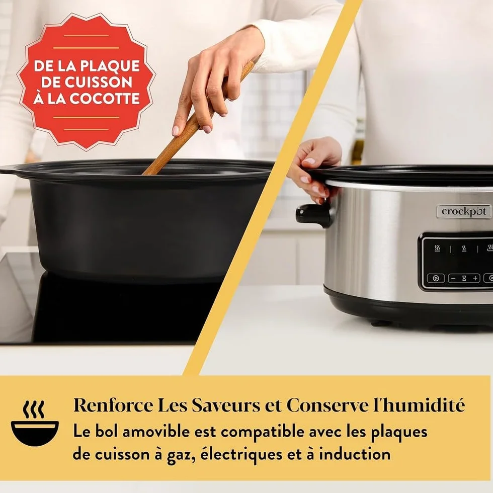Crockpot Cyfrowy garnek Sizzle & Stew 6,5 l Stal nierdzewna CSC112X